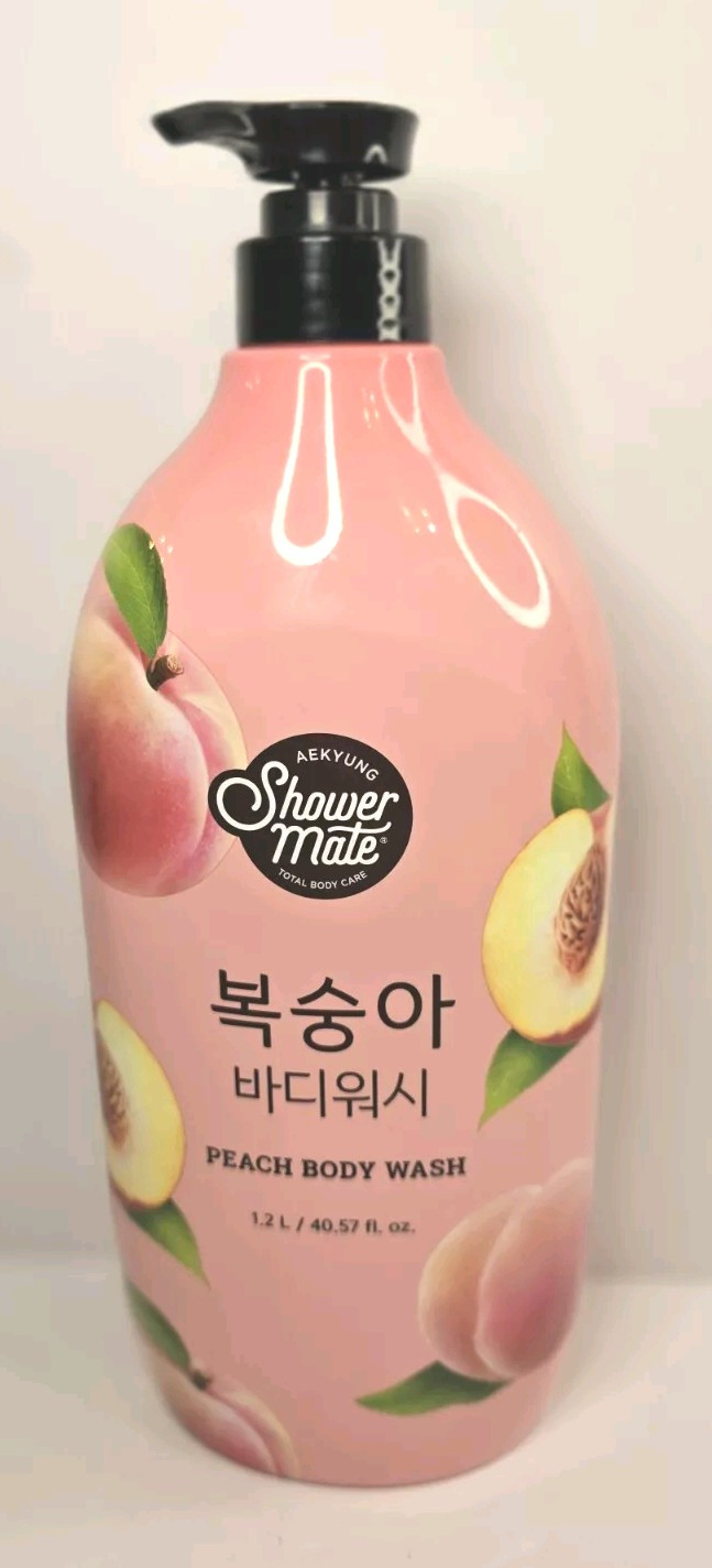 Aekyung Shower Mate Peach Body Wash Total Body Care 40.57 oz Republic of Korea.