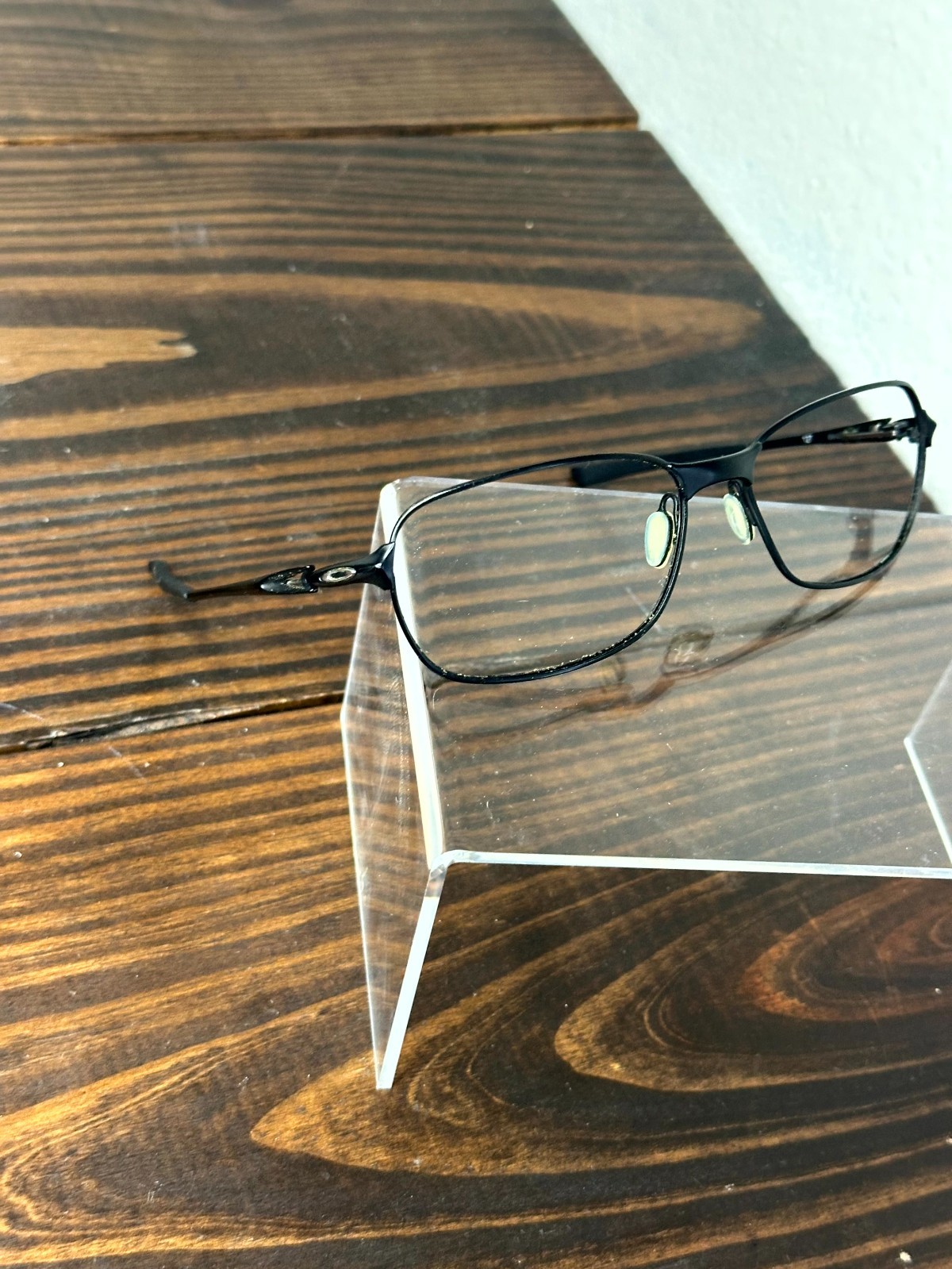 Oakley C-Wire Eyeglasses Frame Unisex Adults Polished Black Wraparound 127mm