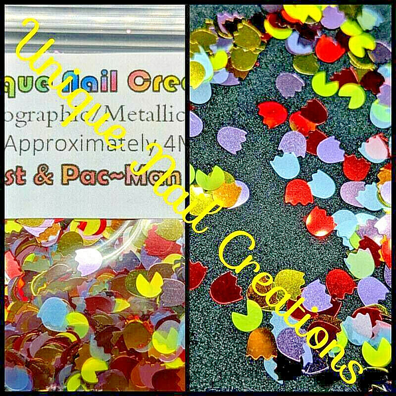 GHOST&PaCMaN GLITTER Shape~Multi Colors~Nail•Acrylic•Gel•Body Art•Face•Festival