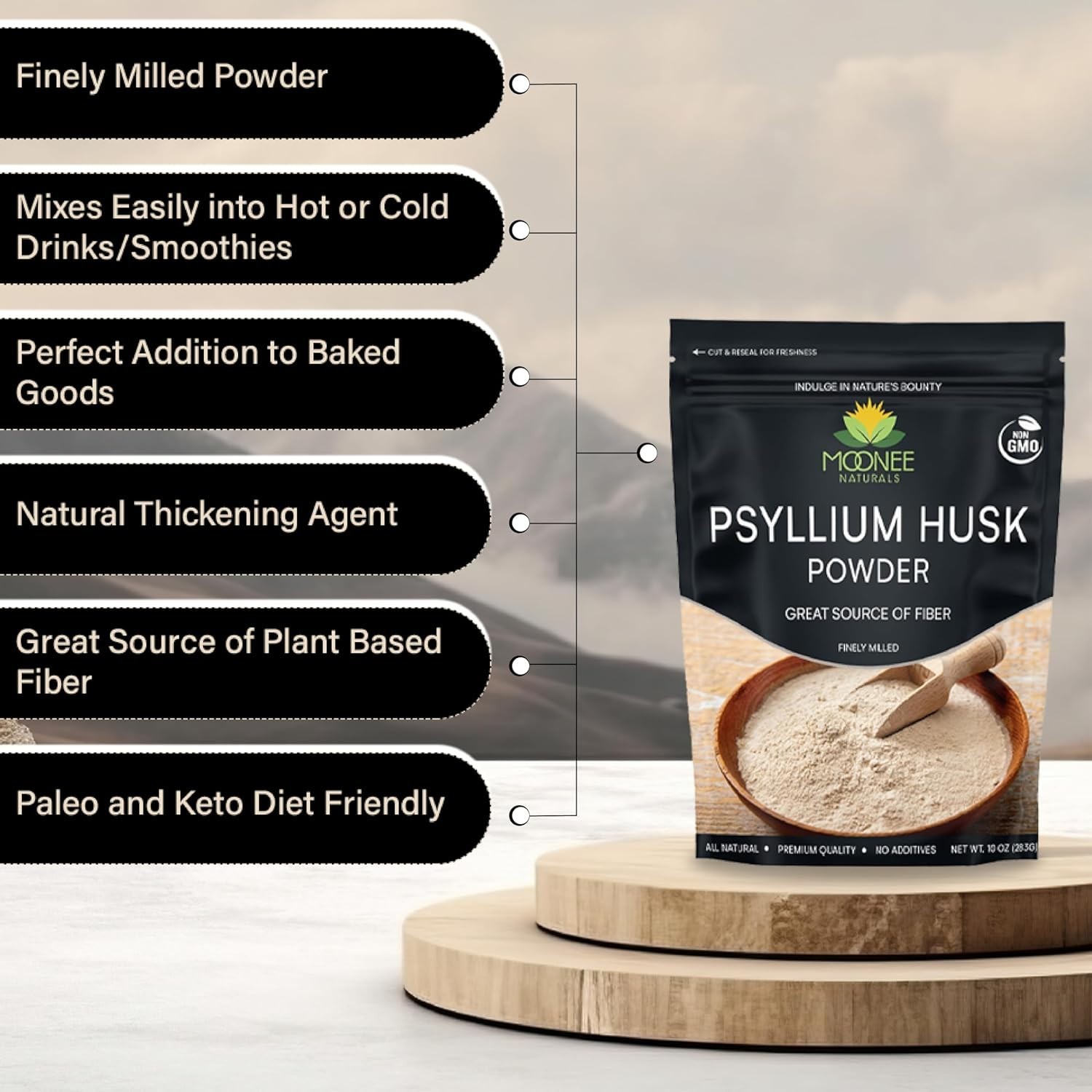 Versatile Psyllium Husk Powder 10 OZ | Supports Digestion & Weight Management