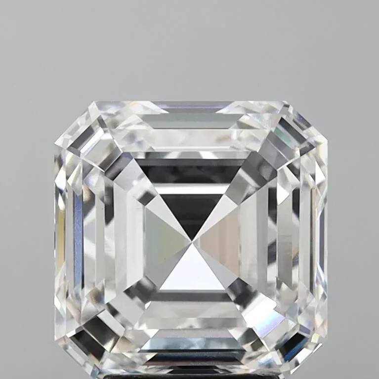 Loose Lab Grown CVD Diamond 4 Ct Asscher D Color FL Clarity Diamond Certified