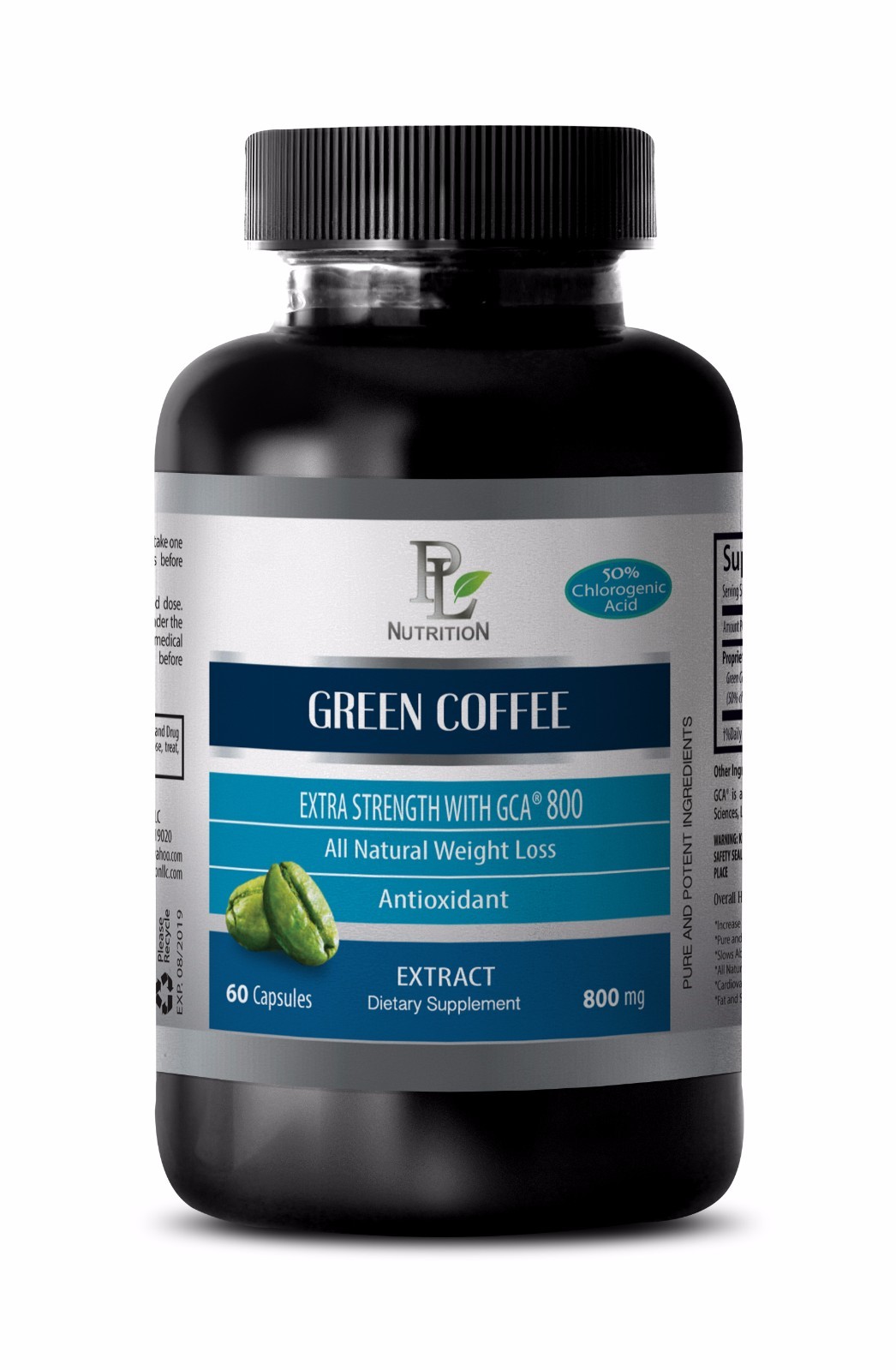 Weight loss vitamins GREEN COFFE EXTRACT 800mg Boosts your alertness 2B
