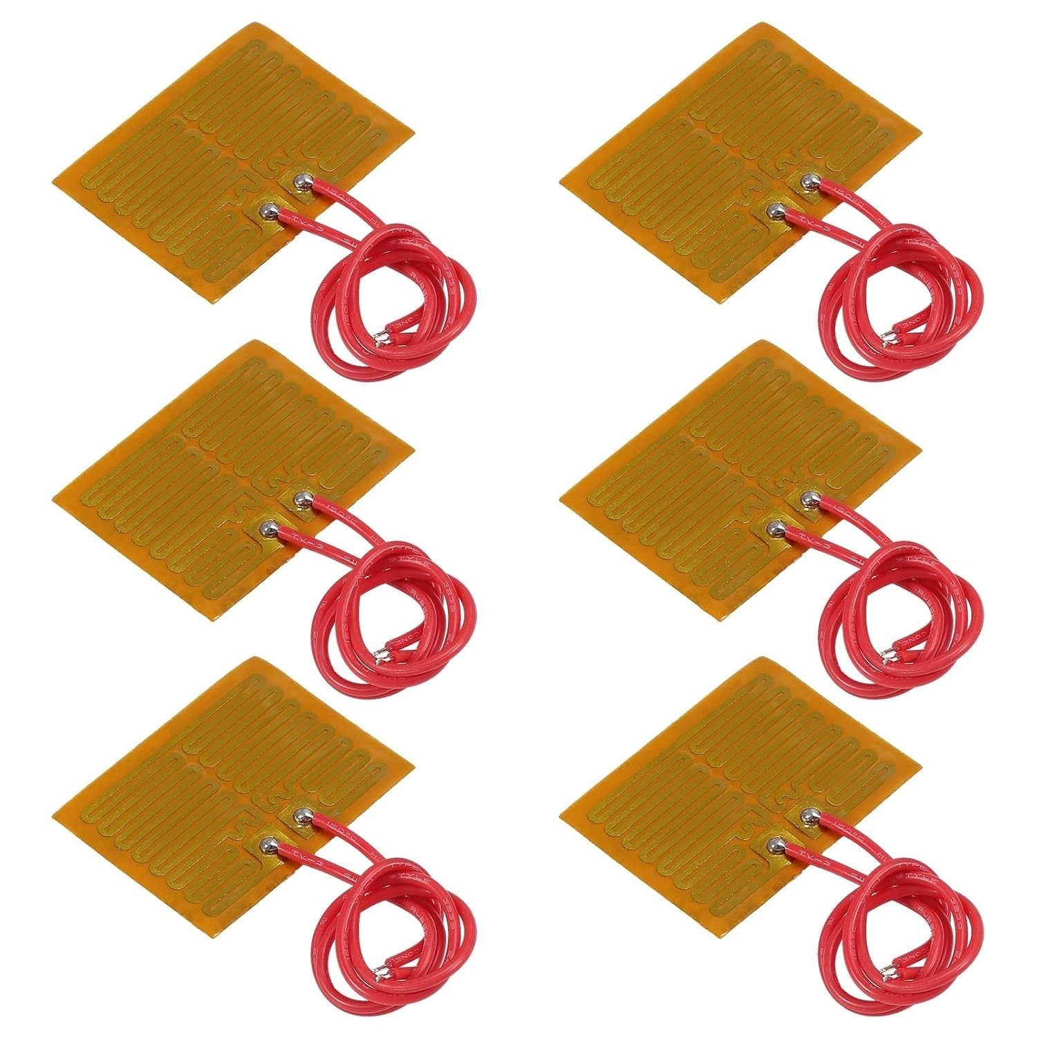 6pcs Film Heater Plate Adhesive Pad 5V 1W 30mmx40mm PI Heating Elements Film …