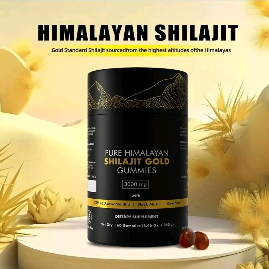 Pure Himalayan Shilajit Gold Gummies 3000mg With Ashwagandha Gokshura