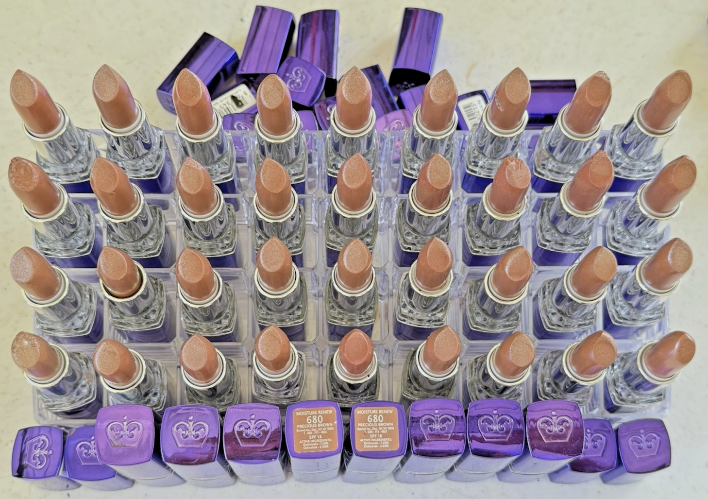 1 Rimmel Moisture Renew Lipstick – 680 Precious Brown – Imperfect Tips see pics