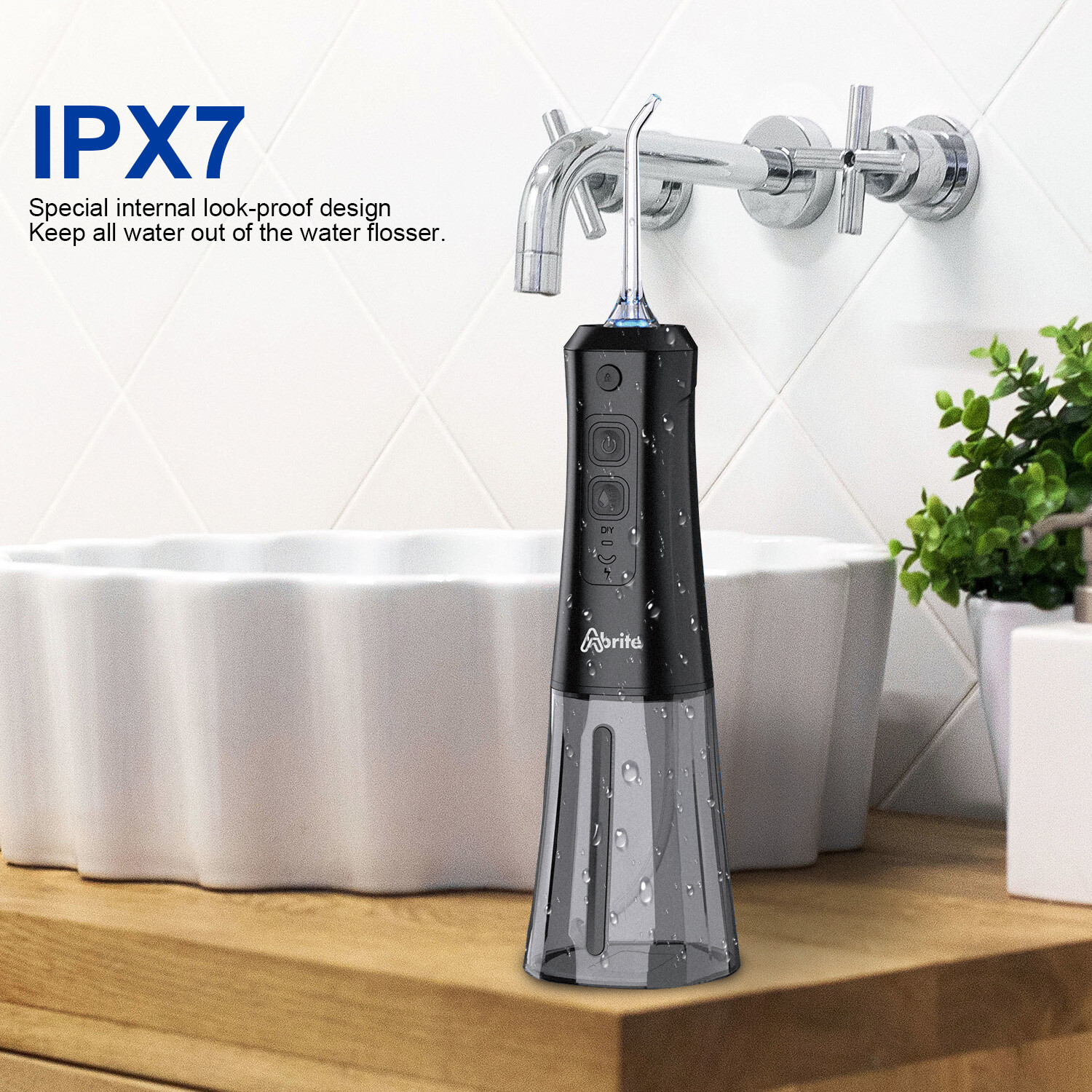 MySmile Cordless OLED Oral Irrigator Dental Water Flosser 8 Jet Tips 5 Model