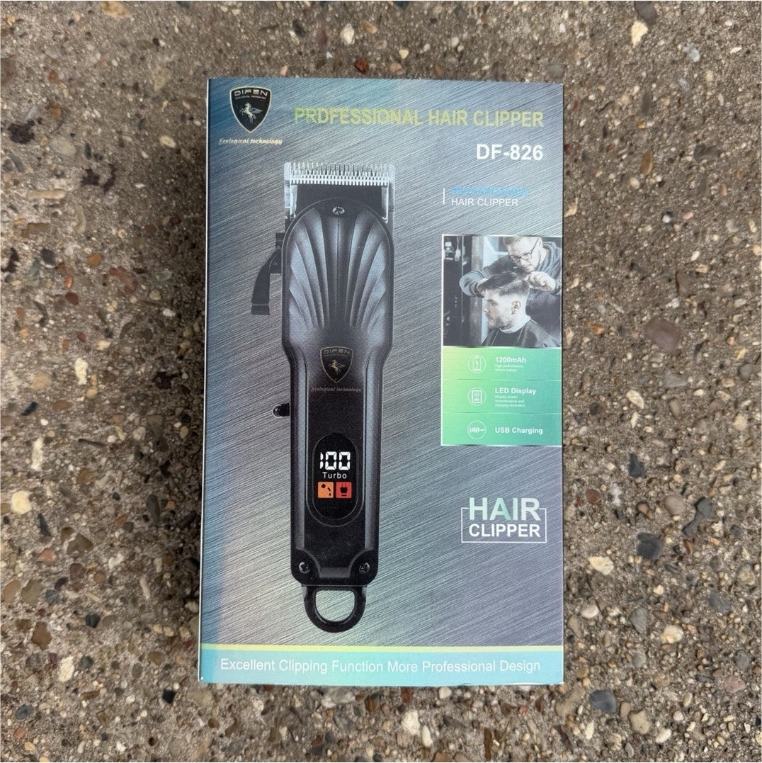 DIFEN DF-826 T-Blade Hair Clipper Adjustable Blade LED USB, 1.5-6mm
