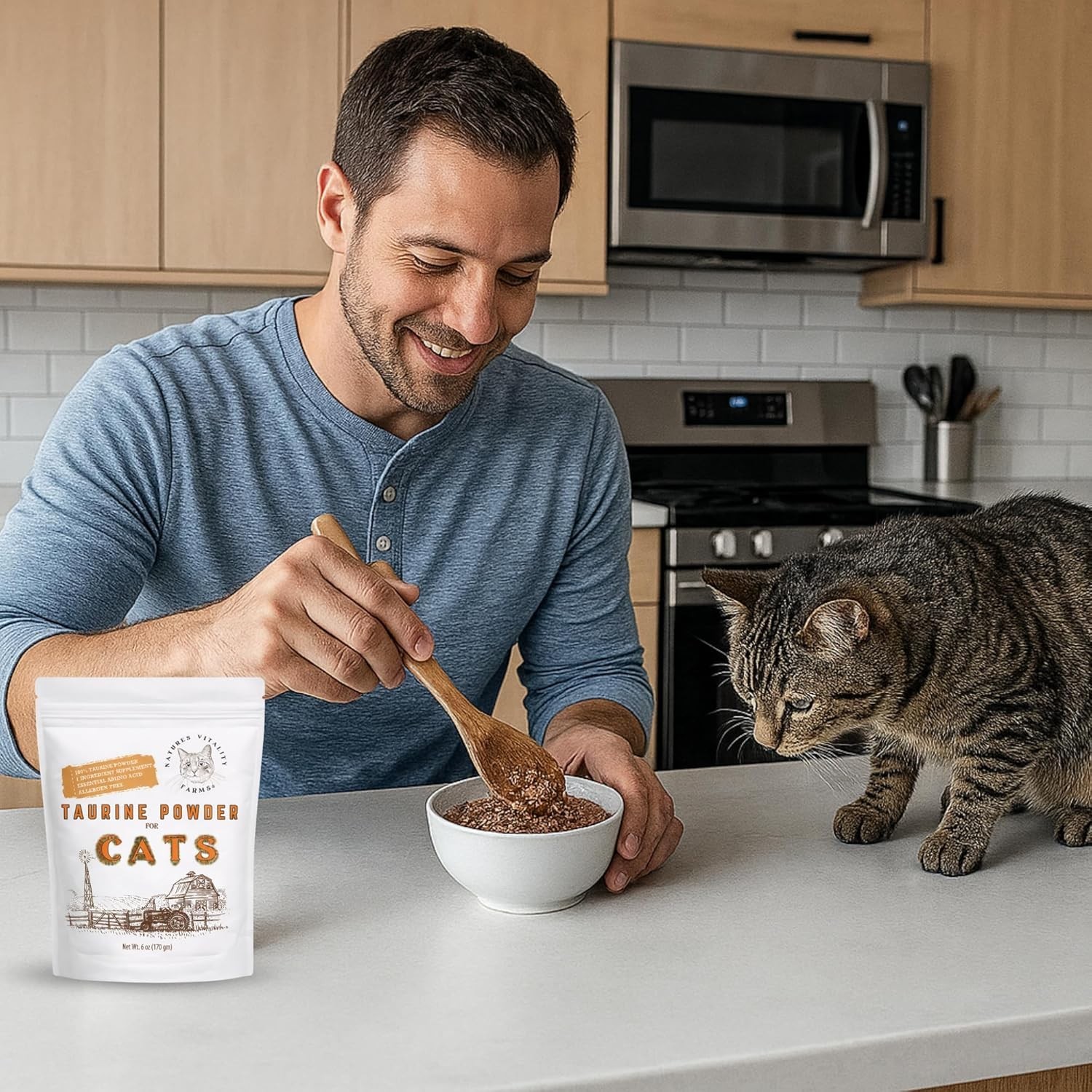 Taurine for Cats – Taurine Powder for All Ages Including Kittens – 144+ Servings