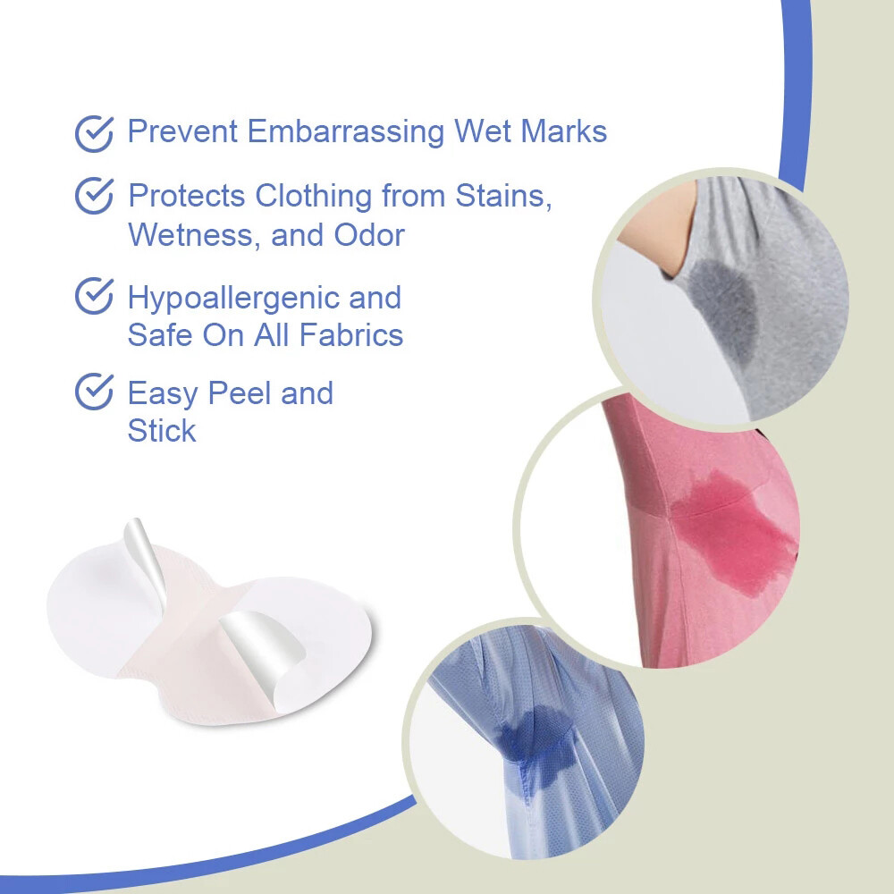 100pcs Underarm Armpit Sweat Pads Stickers Shield Guard Absorbing Disposable USA