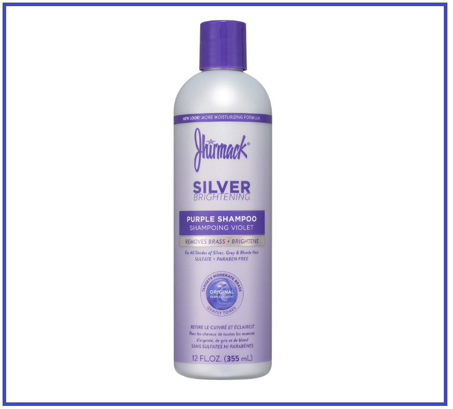Jhirmack Silver Brightening Purple Shampoo for All Shades of Gray, White 12 floz