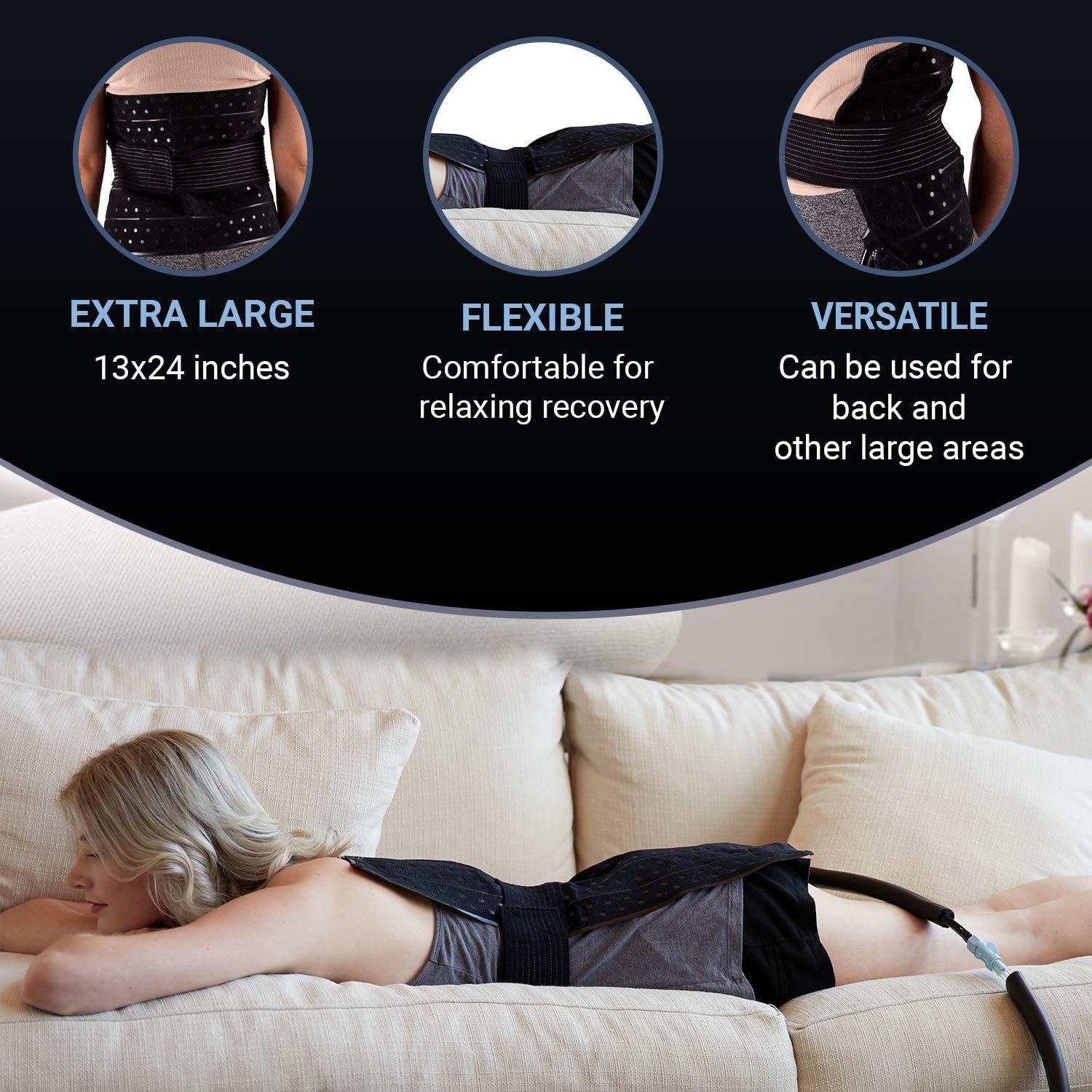 Cold Water Therapy Back Pad for Cryotherapy – Universal Ice Pack for Injury Reco