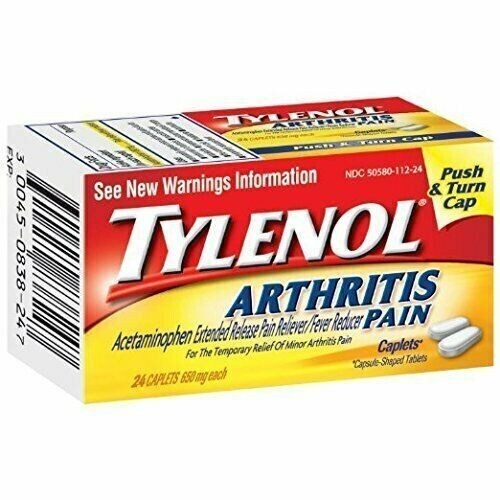 Tylenol 8 Hour Arthritis Pain Reliever & Fever Reducer Caplets 650 mg 24 Count