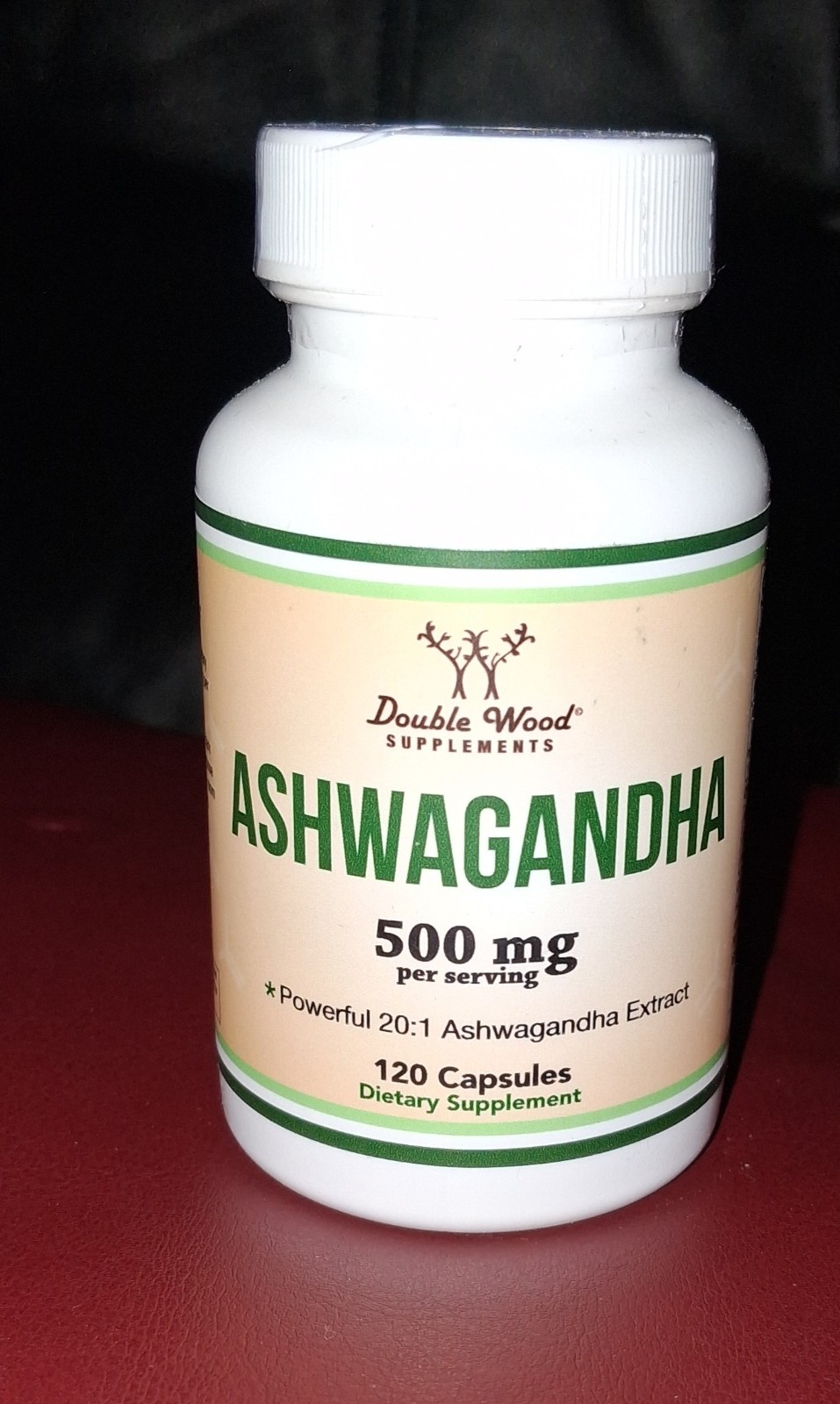 Ashwagandha Capsules 500mg, 120 Count – Adaptogen Stress Relief (20:1 Potency)