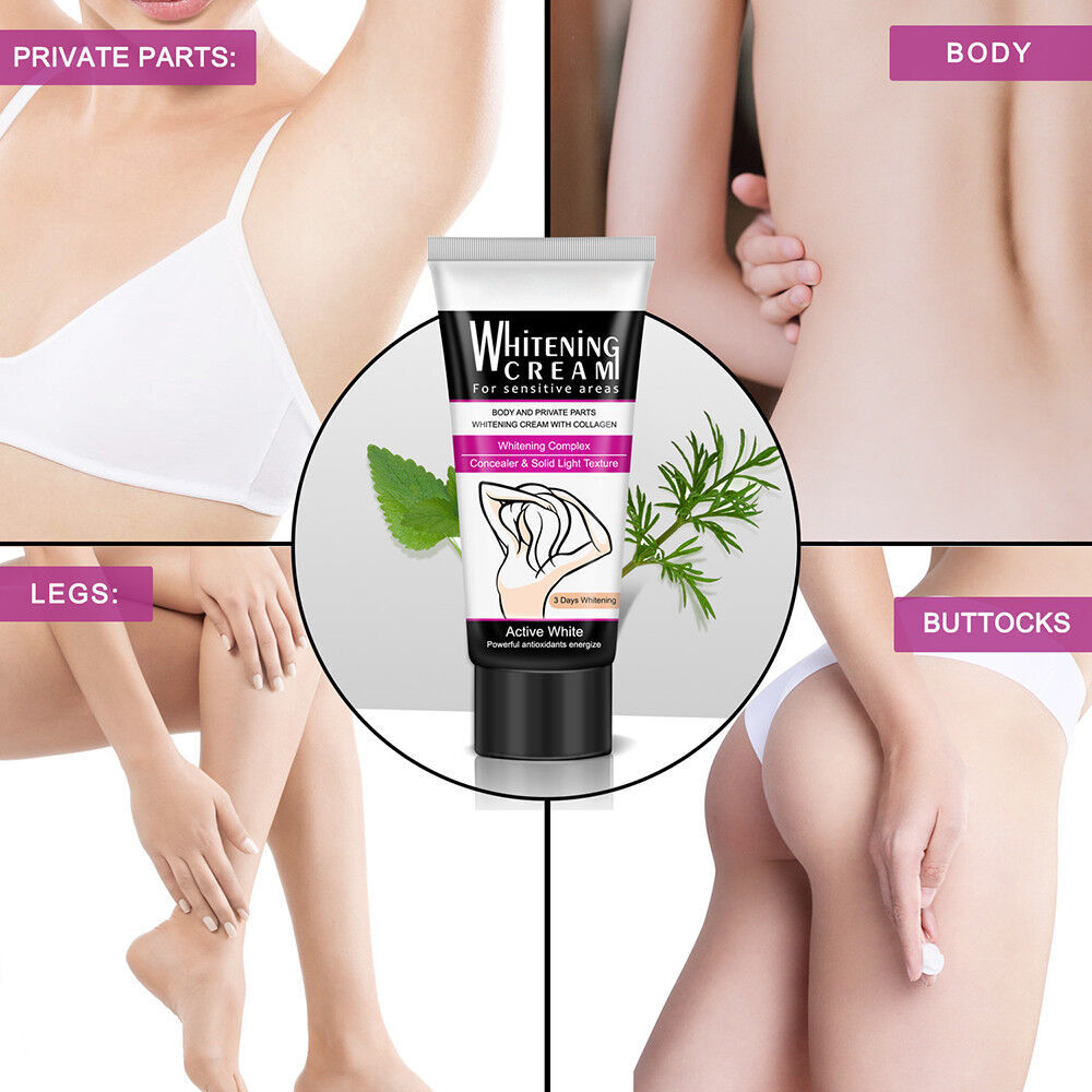 Dark Skin Bleaching Cream Max Strength Whitening Lightening for Face & Body 2Pcs