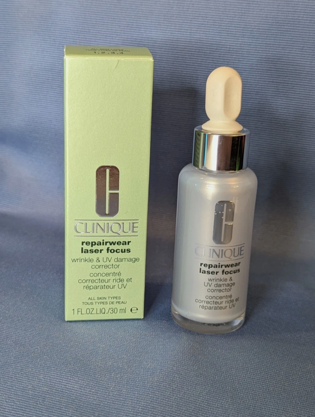 Clinique Repairwear Laser Focus Smooths Restores Corrects Serum 1oz NIB