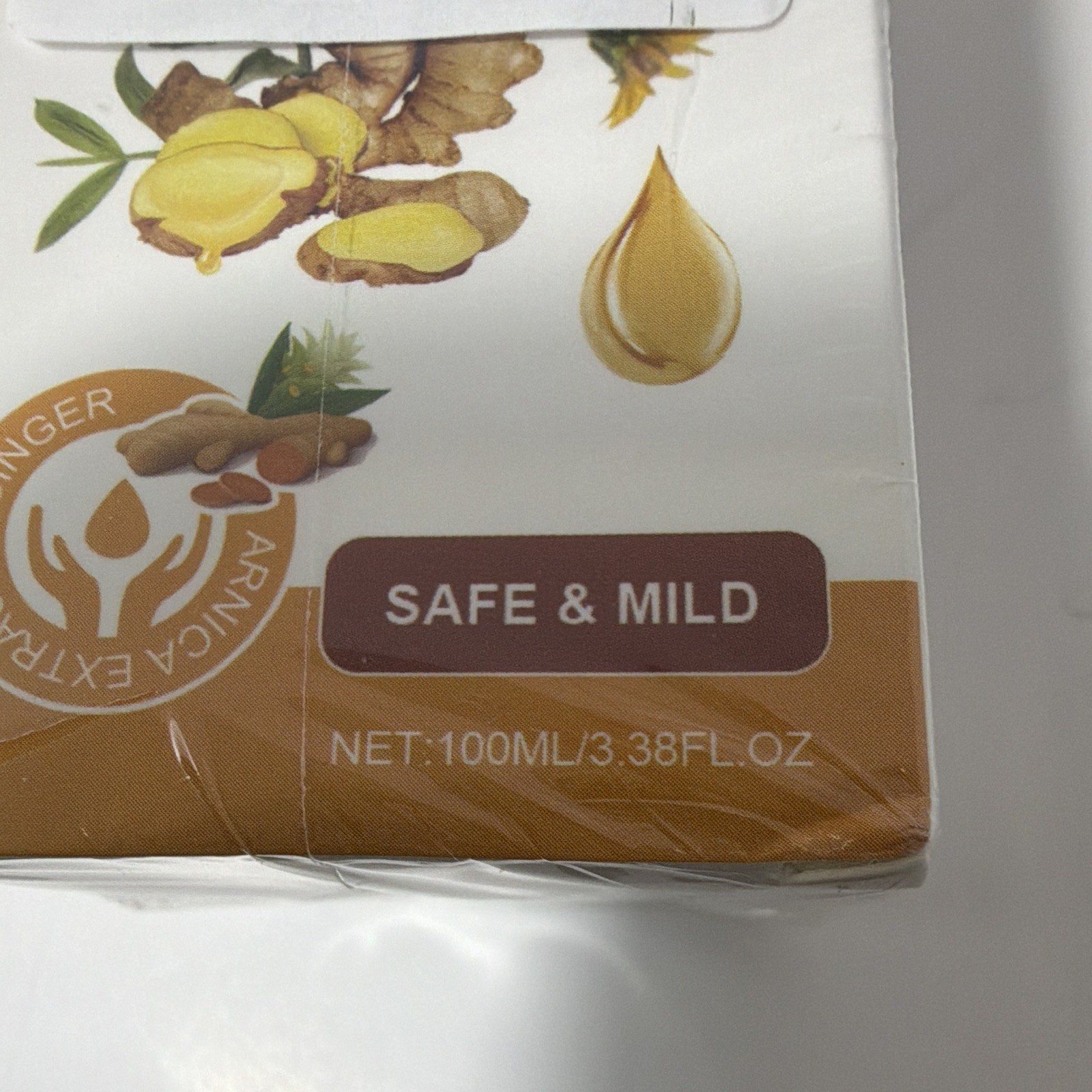 OceAura Ginger Scent Massage Oil Safe & Mild Yellow 3.38 fl oz
