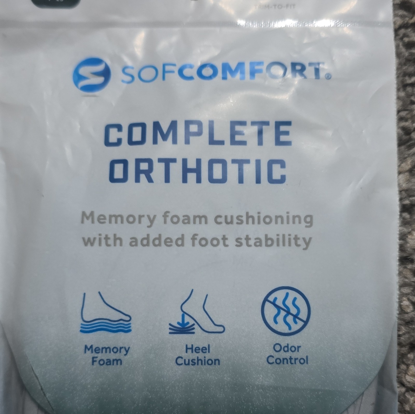 Sof Comfort Orthotic Memory Foam Insoles Odor Control Heel Cushion 7-13