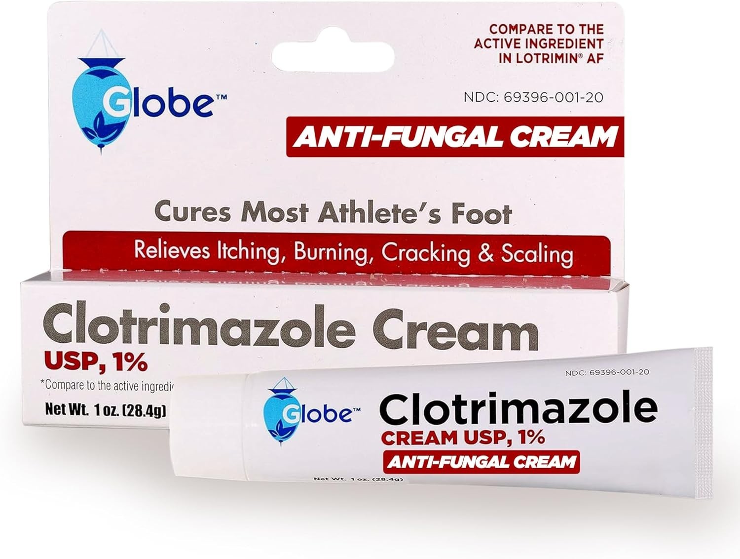 5Pack Anti-Fungal Cream Cure Athletes Foot, Jock Itch, Compare to Lotrimin AF 1%