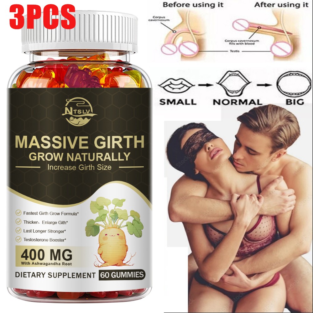 180 XXXL Plus Size Male ENLARGER Longer Wider Bigger Man Natural Growth Gummies