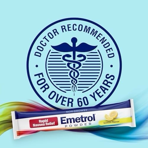 18pack Emetrol Powder Rapid Nausea Relief Lemon Flavor Non-Drowsy Exp. 01/26