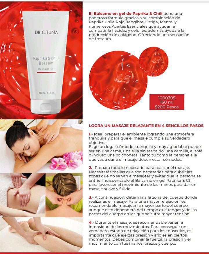Dr. C. Tuna Paprika & Chili Balsam Massage Gel 150ml 🔥