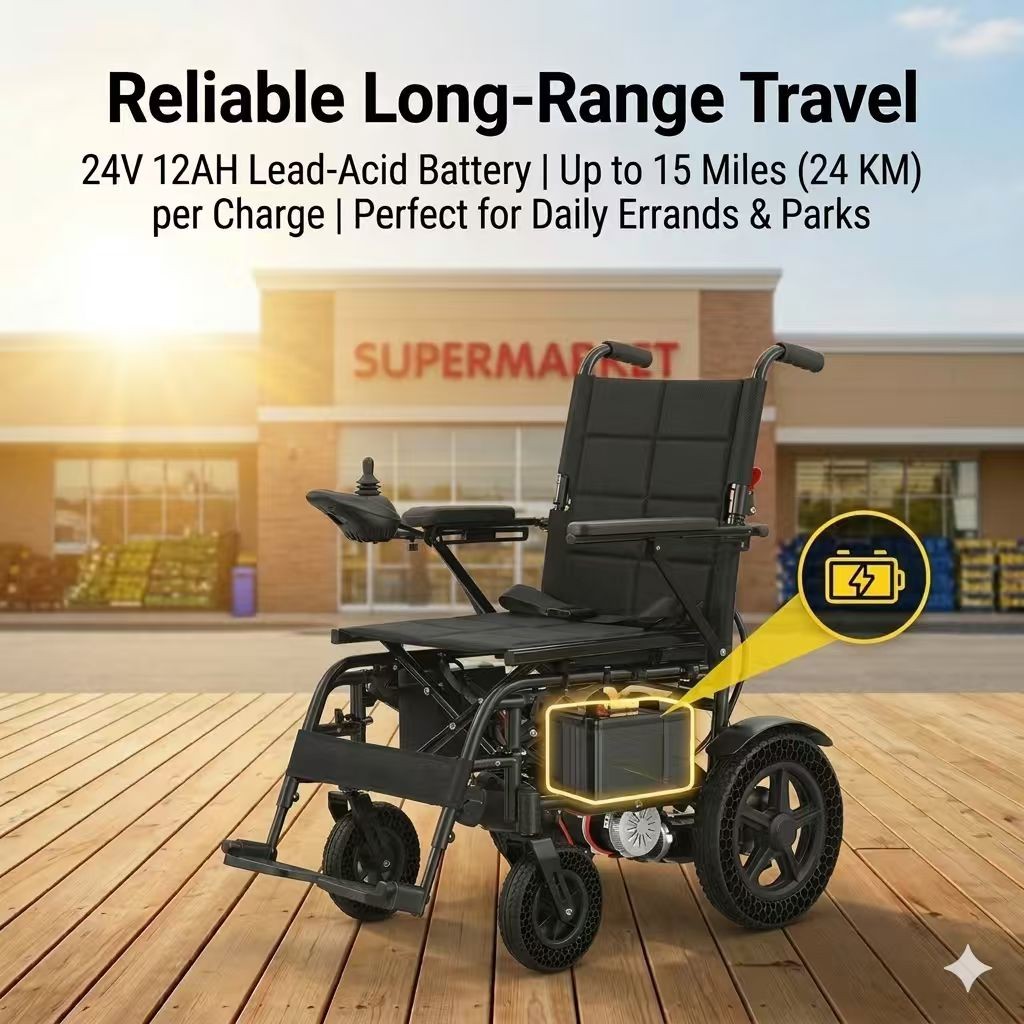 Quelith 500W All Terrain Foldable Electric Wheelchairs Power Wheelchair Hot