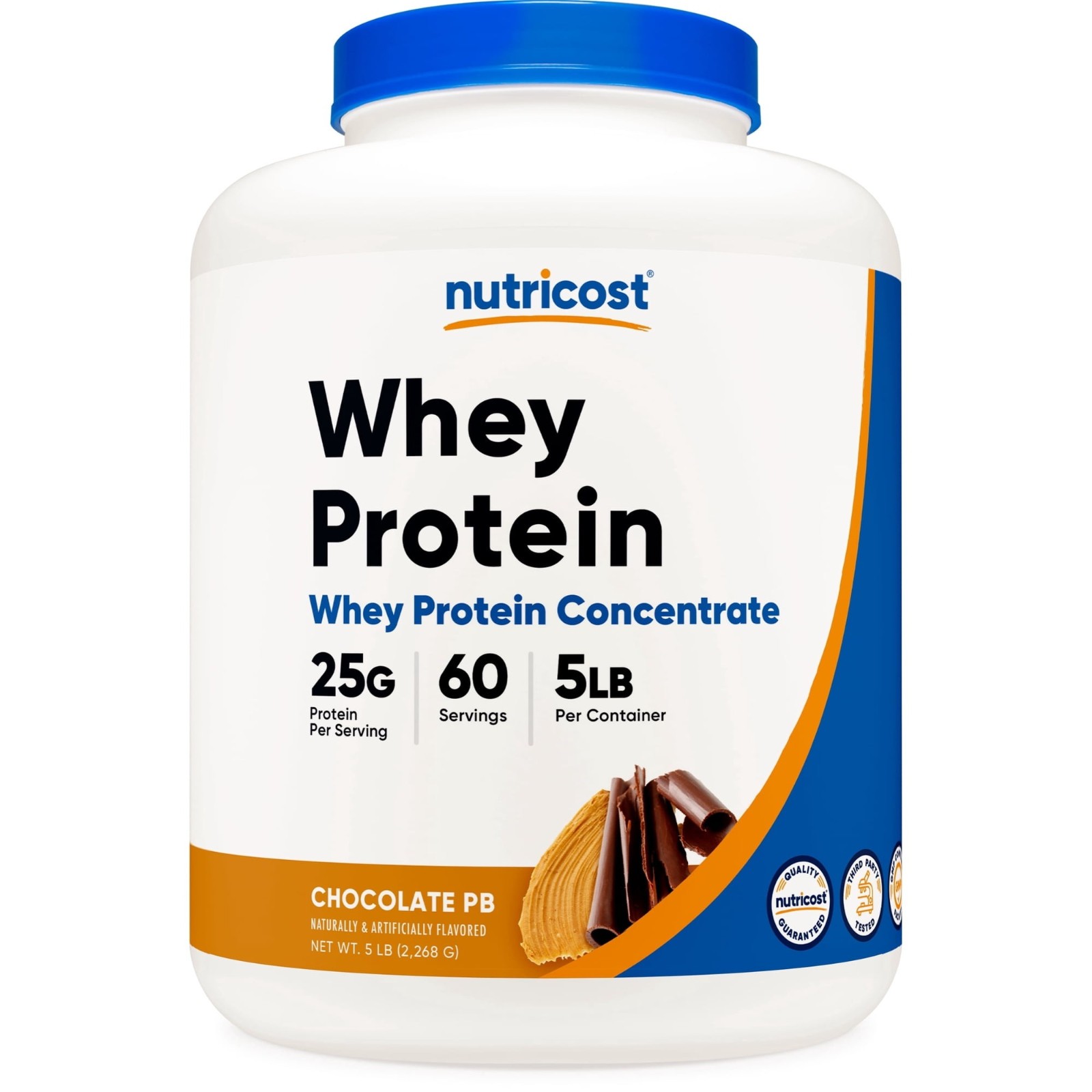 Nutricost Whey Protein Concentrate Chocolate PB 5LB Powder FREESHIP