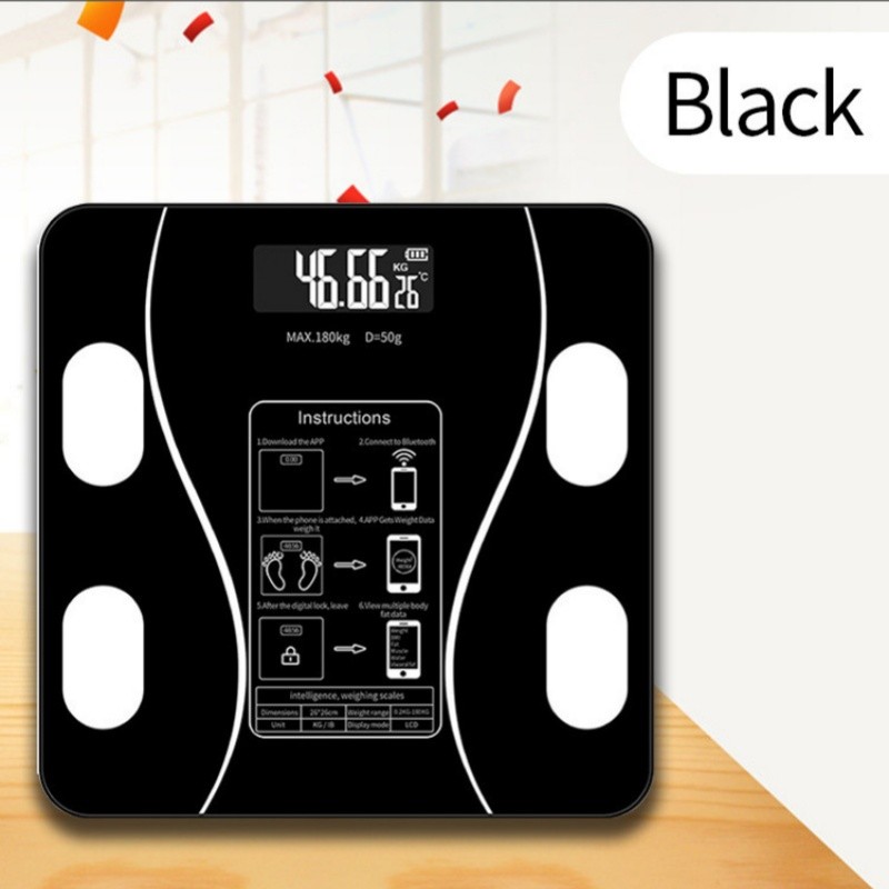 Smart Digital Scale for BMI Smart Bluetooth Body Fat Scale LCD Display 400lbs