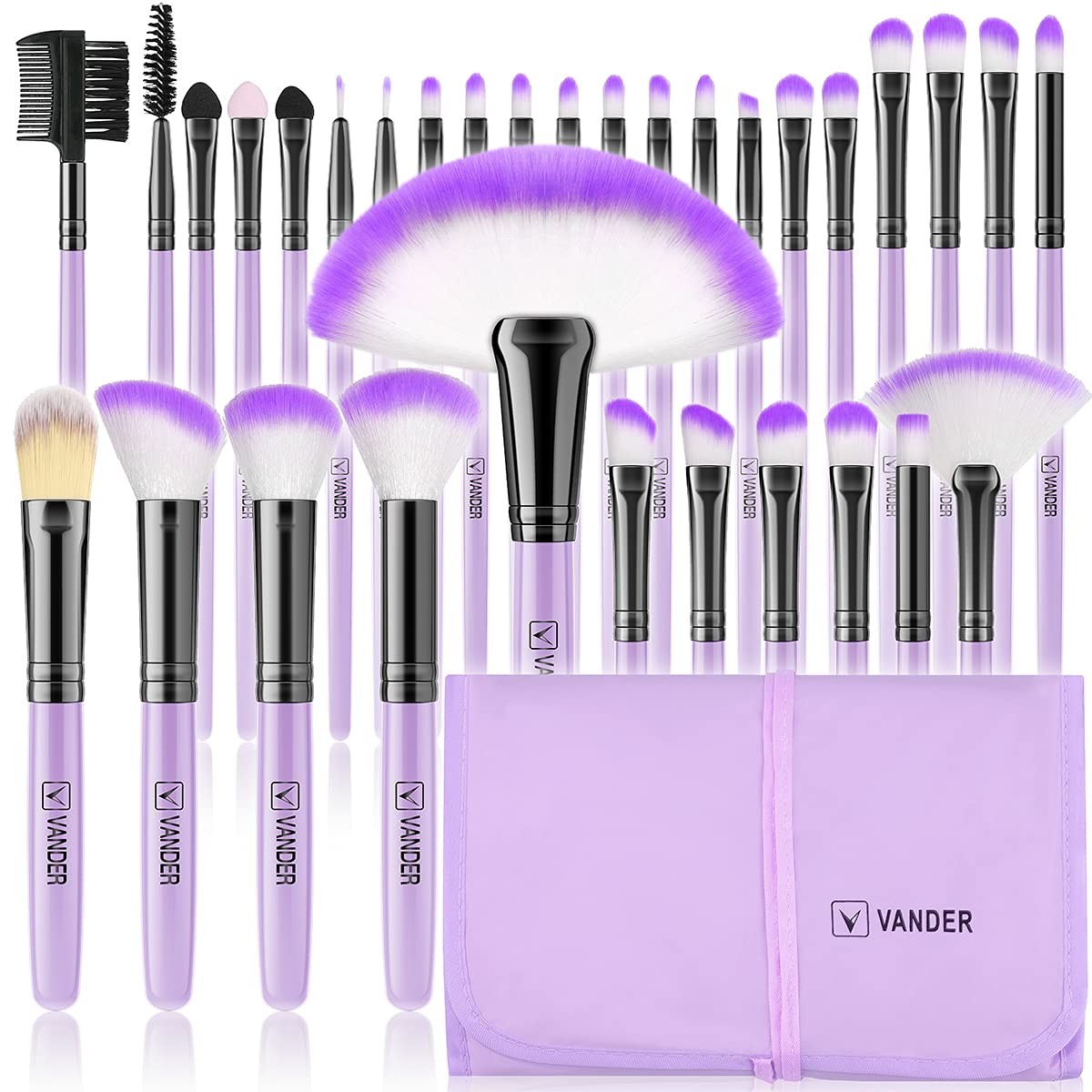 Make up Brushes, VANDER Professional 32pcs Makeup Brush 32 Piece Set, Purple