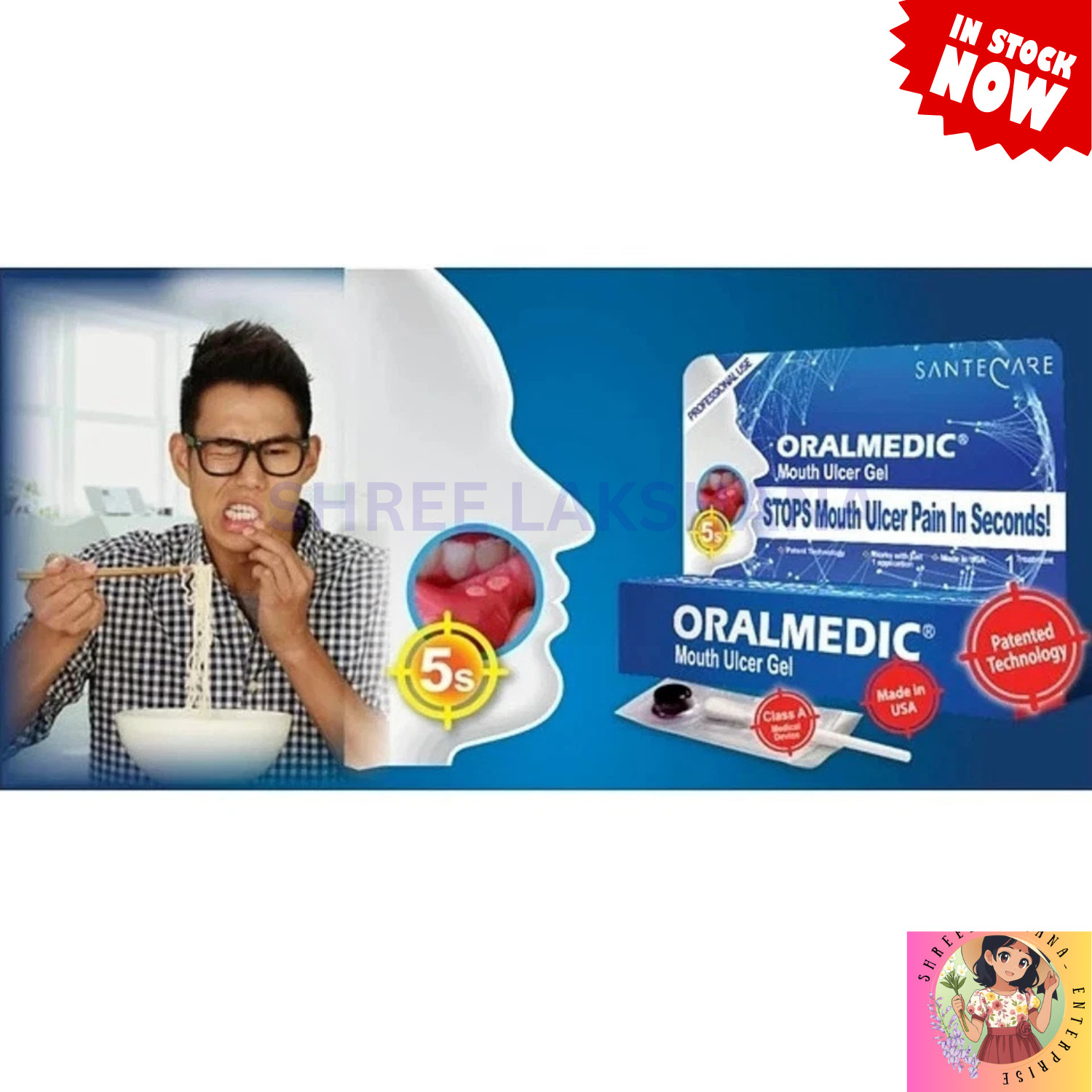 Oralmedic Mouth Ulcer Gel Fast Pain Relief Single Treatment 6 Packs USA