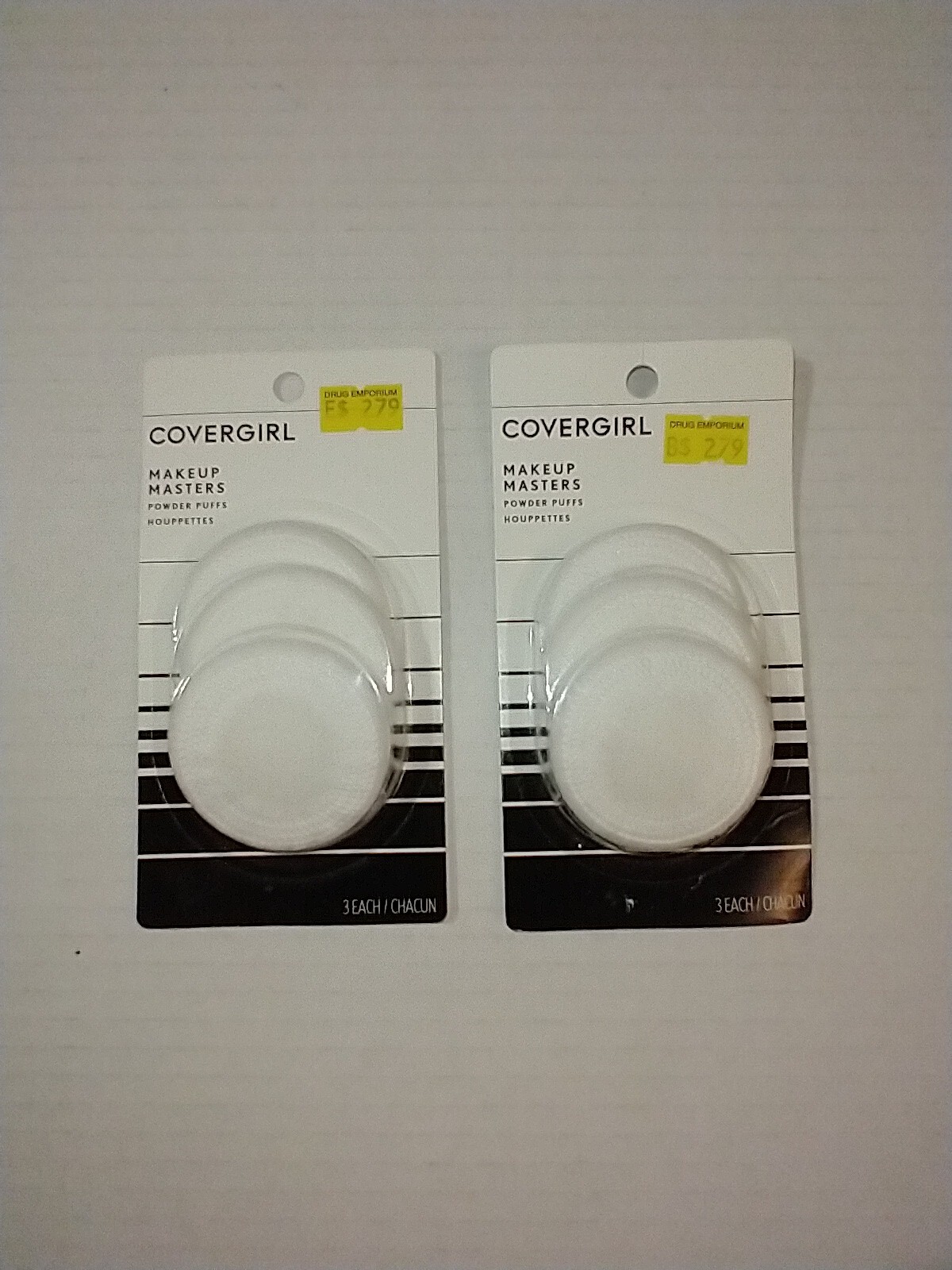 Lot Of 6 CoverGirl Makeup Masters Powder Puffs, 3 Ct Each Pack BRAND NEW SEALED