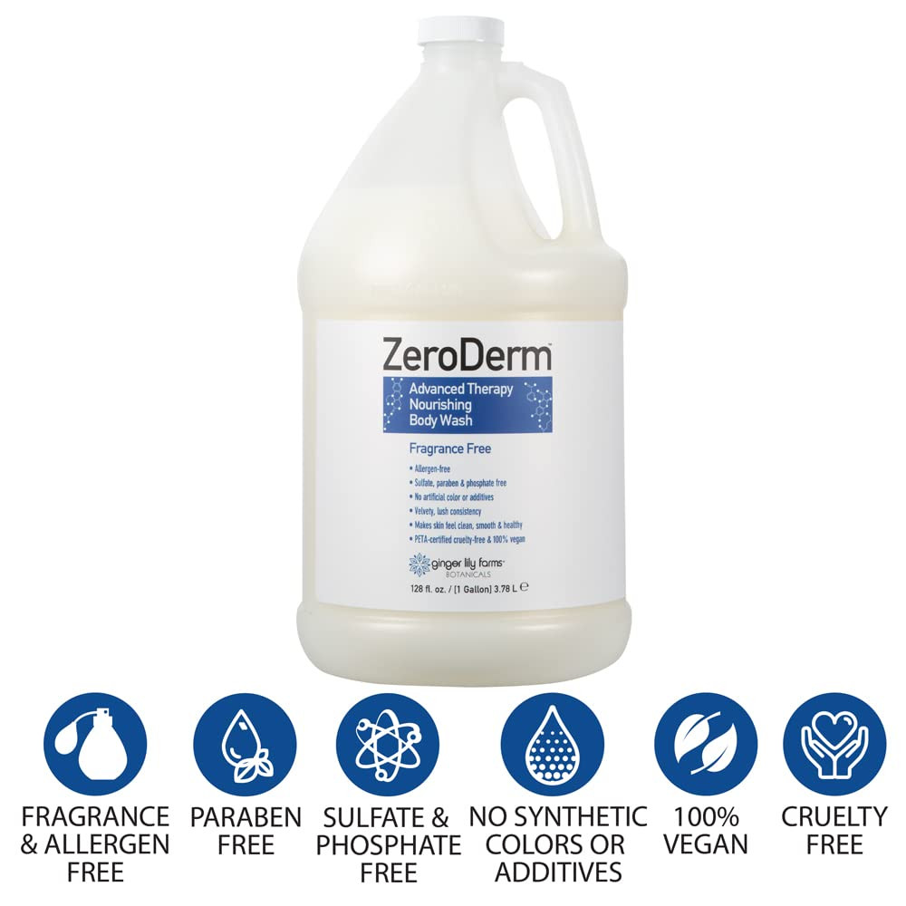 Ginger Lily Farms Botanicals Zeroderm Advanced Therapy Nourishing Body Wash, 100