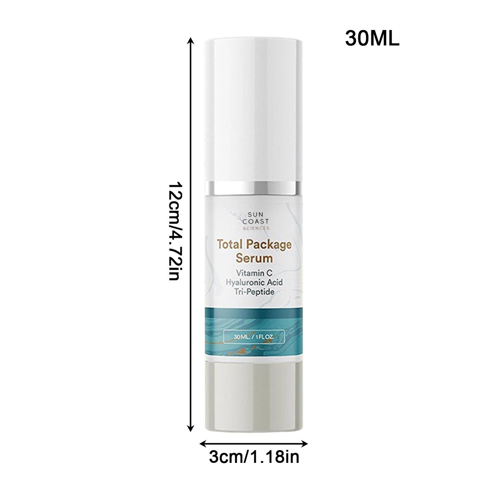 1oz Coast Sciences Total Hyaluronic Package Vitamin C Serum Acid Tri-Peptide Sun