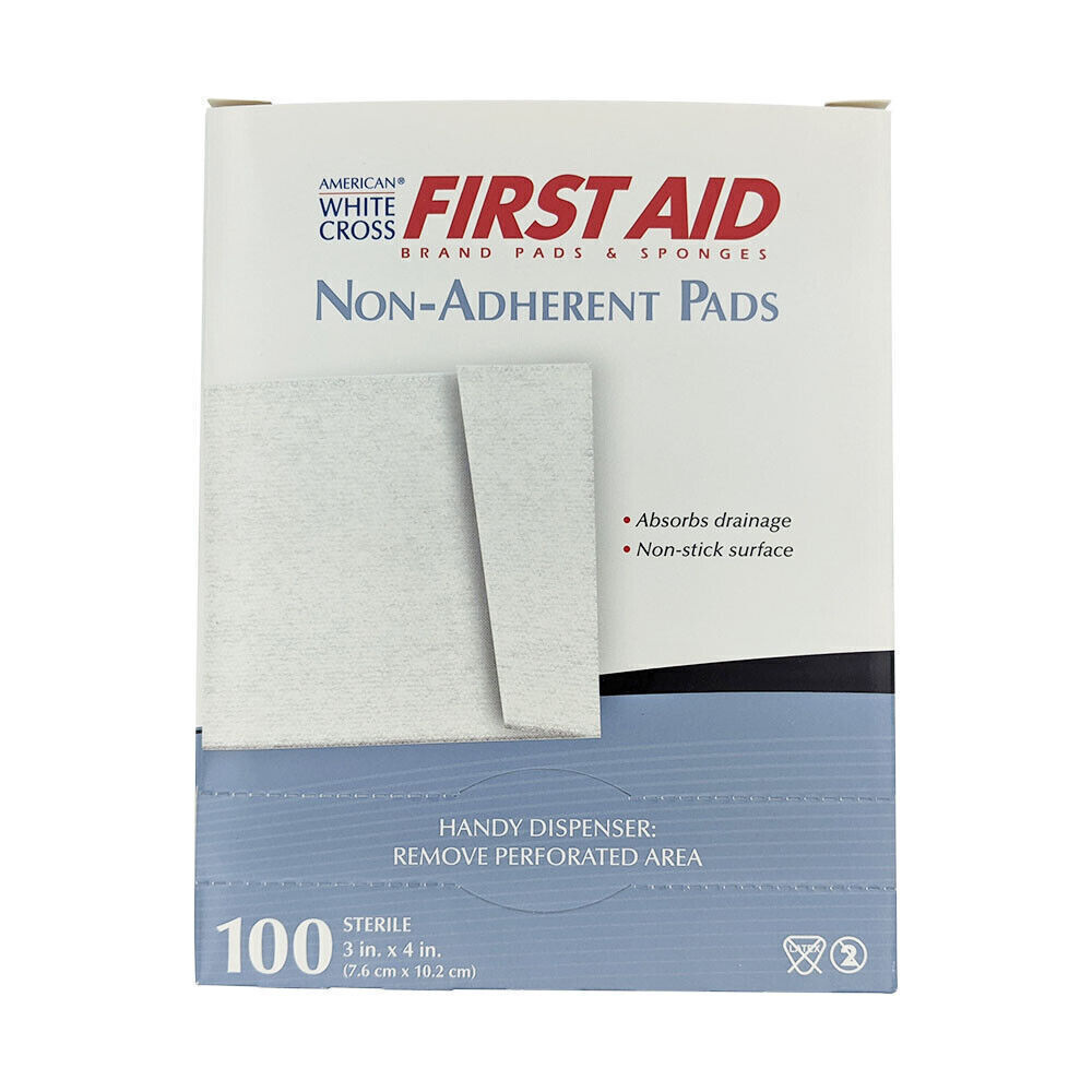 Non-Adherent First Aid Sterile Gauze Pads 3″ x 4″ 100 Per Box – MS40535
