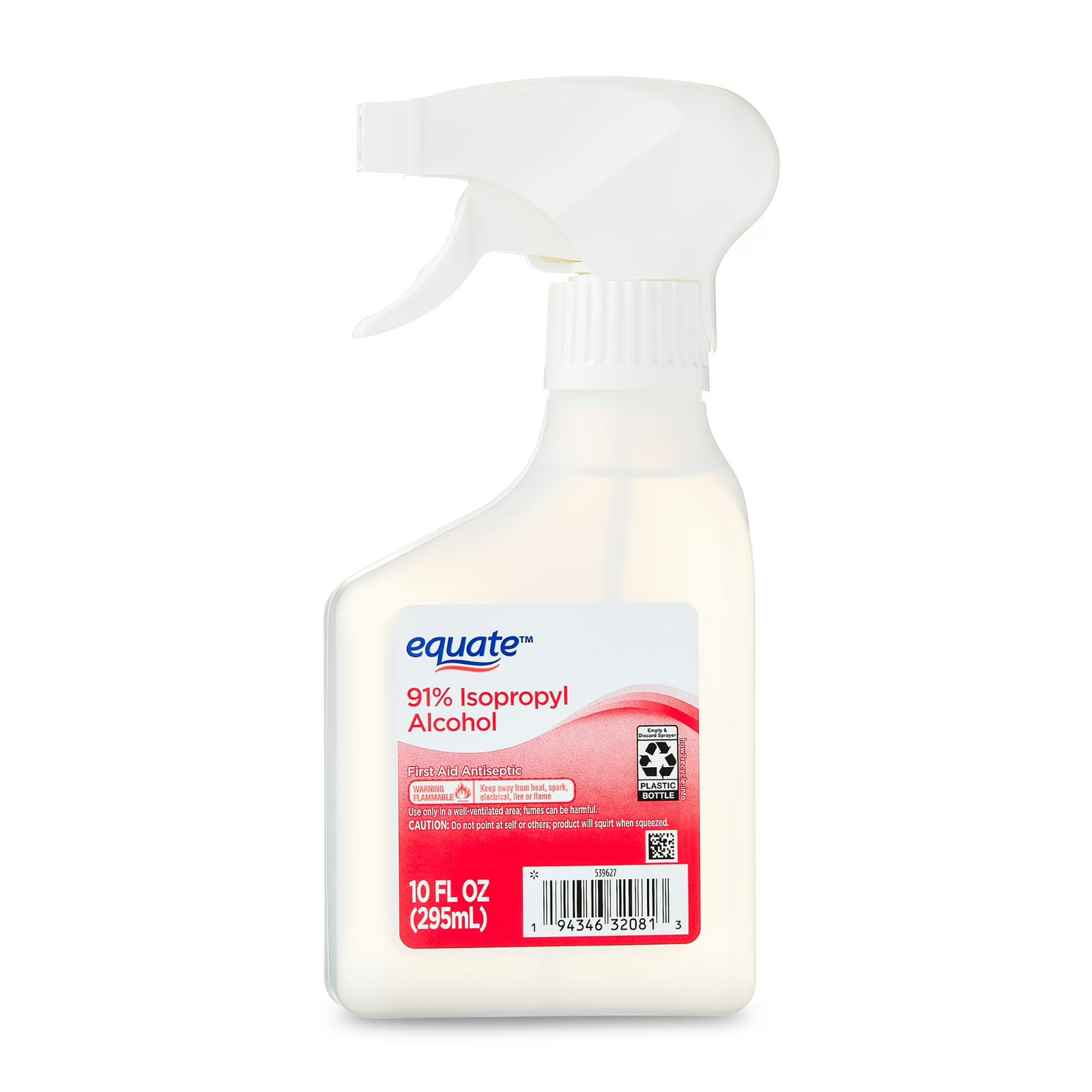 Isopropyl Alcohol First Aid Antiseptic Equate 91%, 10 fl oz Free Ship