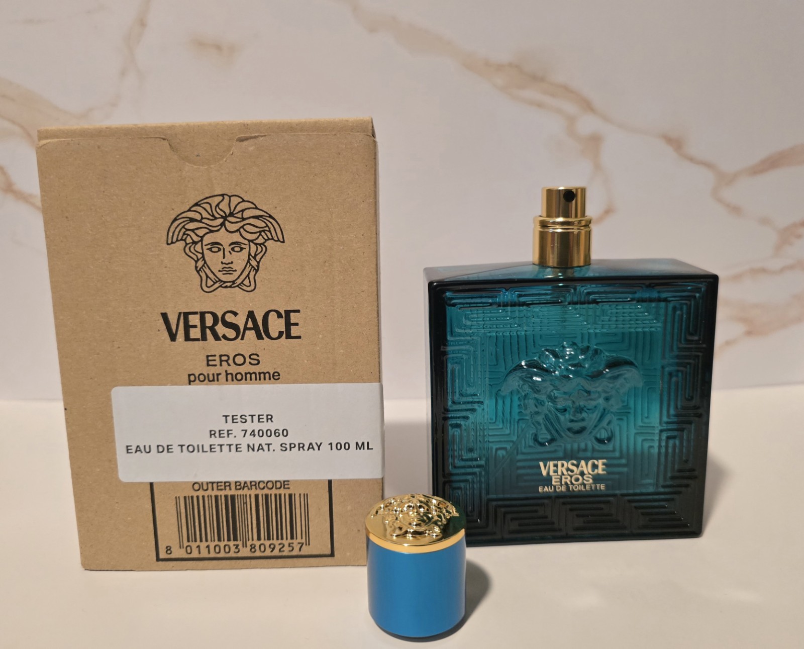 Versace Eros EDT 3.4 oz 100ml Tester Men’s Cologne Spray w/ Cap Authentic