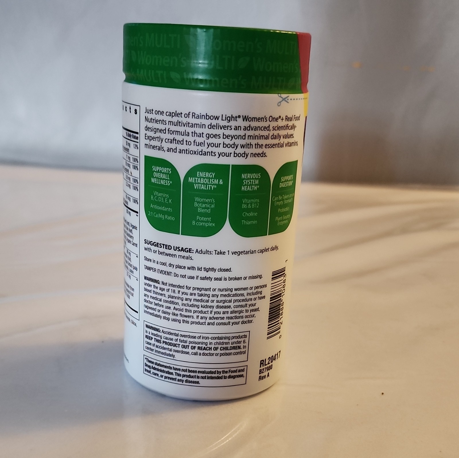 Rainbow Light Women’s One+ Multivitamin Supplement, Vegetarian 150 Caplets