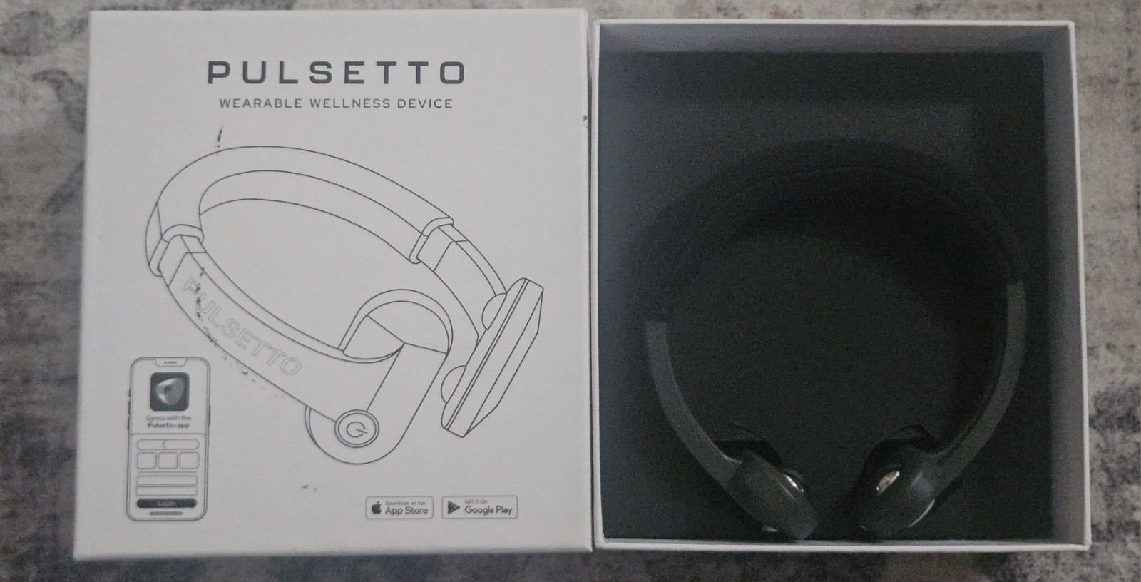 Pulsetto Neck Stress Stimulation Device, Black, Rechargeable, 3 Settings