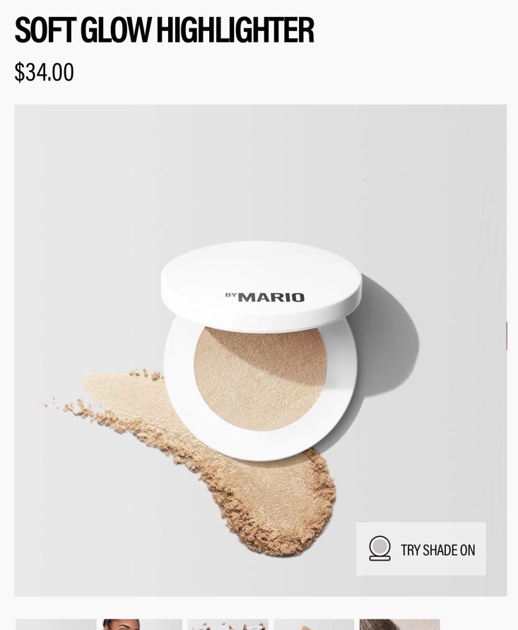 Makeup By Mario Soft Glow Highlighter in GOLDEN .16oz/4.53g FULL SZ SEAL BOX $34
