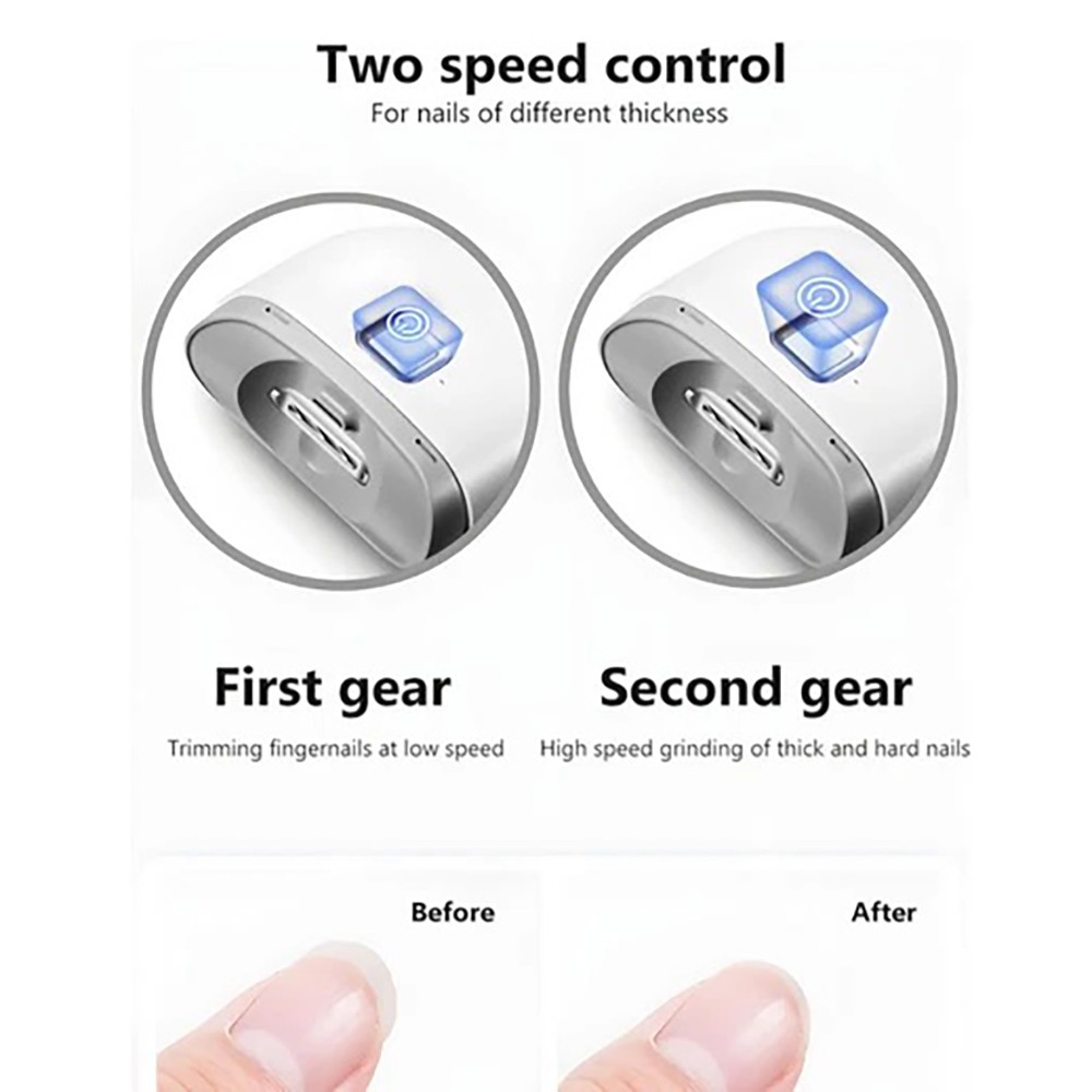 Safety Electric Nail Clipper Automatic Thick Nails Trimmer Professional Tool