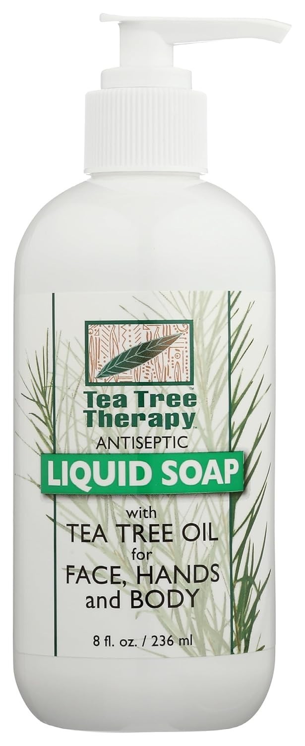 TeaTree Therapy Antiseptic Liquid Soap Tea Tree Oil 8 fl.oz/236 ml Each (Pack 4)
