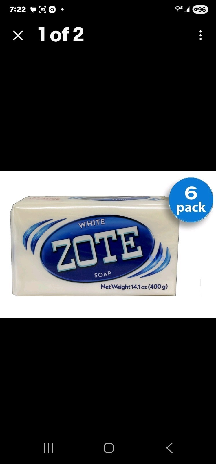 Zote White Laundry Soap Washing Clothes 14oz Bars Detergent Jabon Blanco 6-Bars