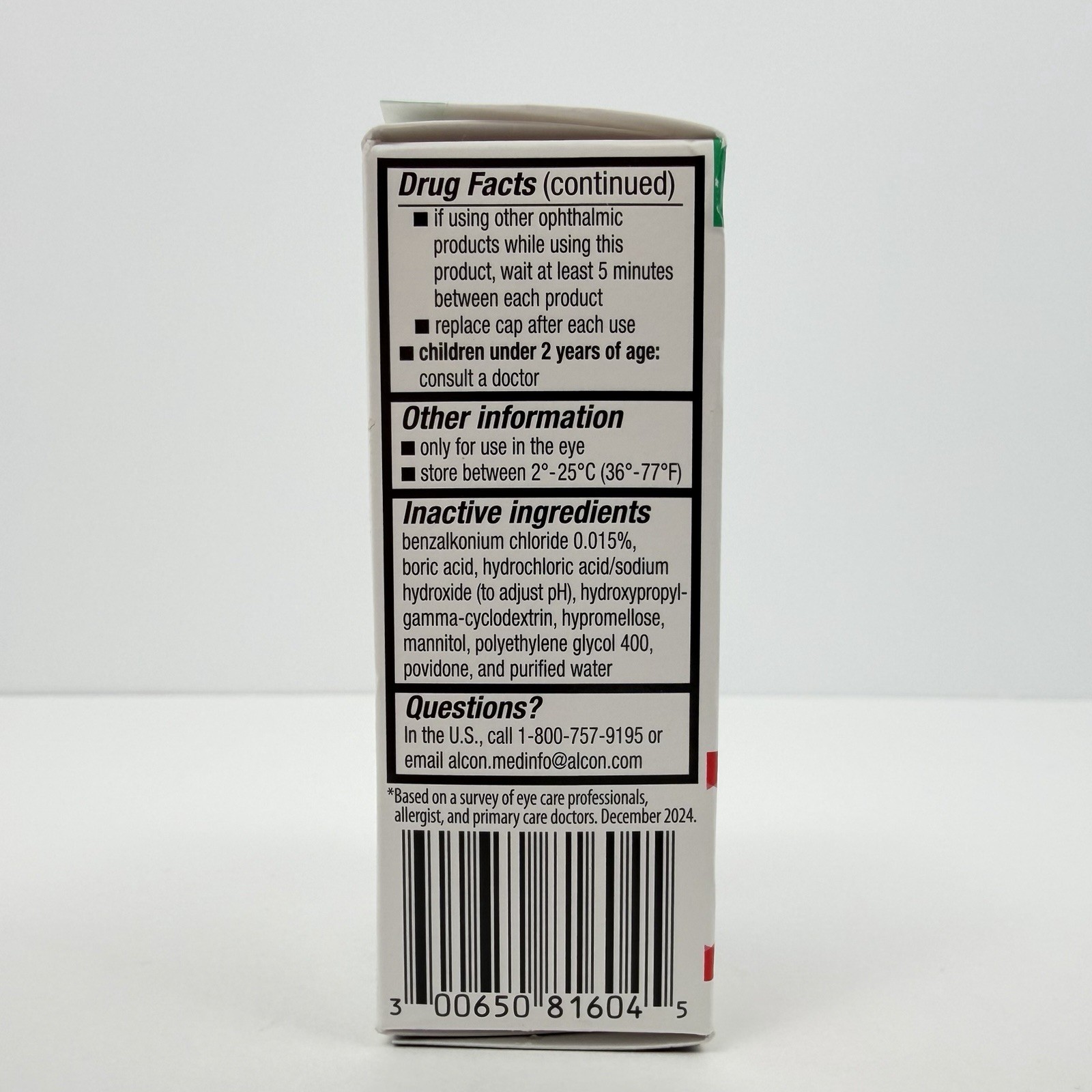 Pataday Eye Allergy Itch Relief EXTRA STRENGTH 0.085 FL Oz 2.5 mL NEW