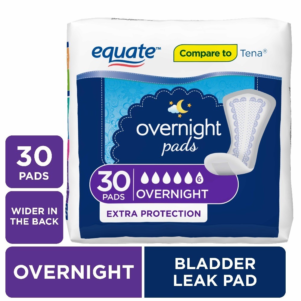Overnight Incontinence Pads for Women Extra Heavy Protection 30 Count