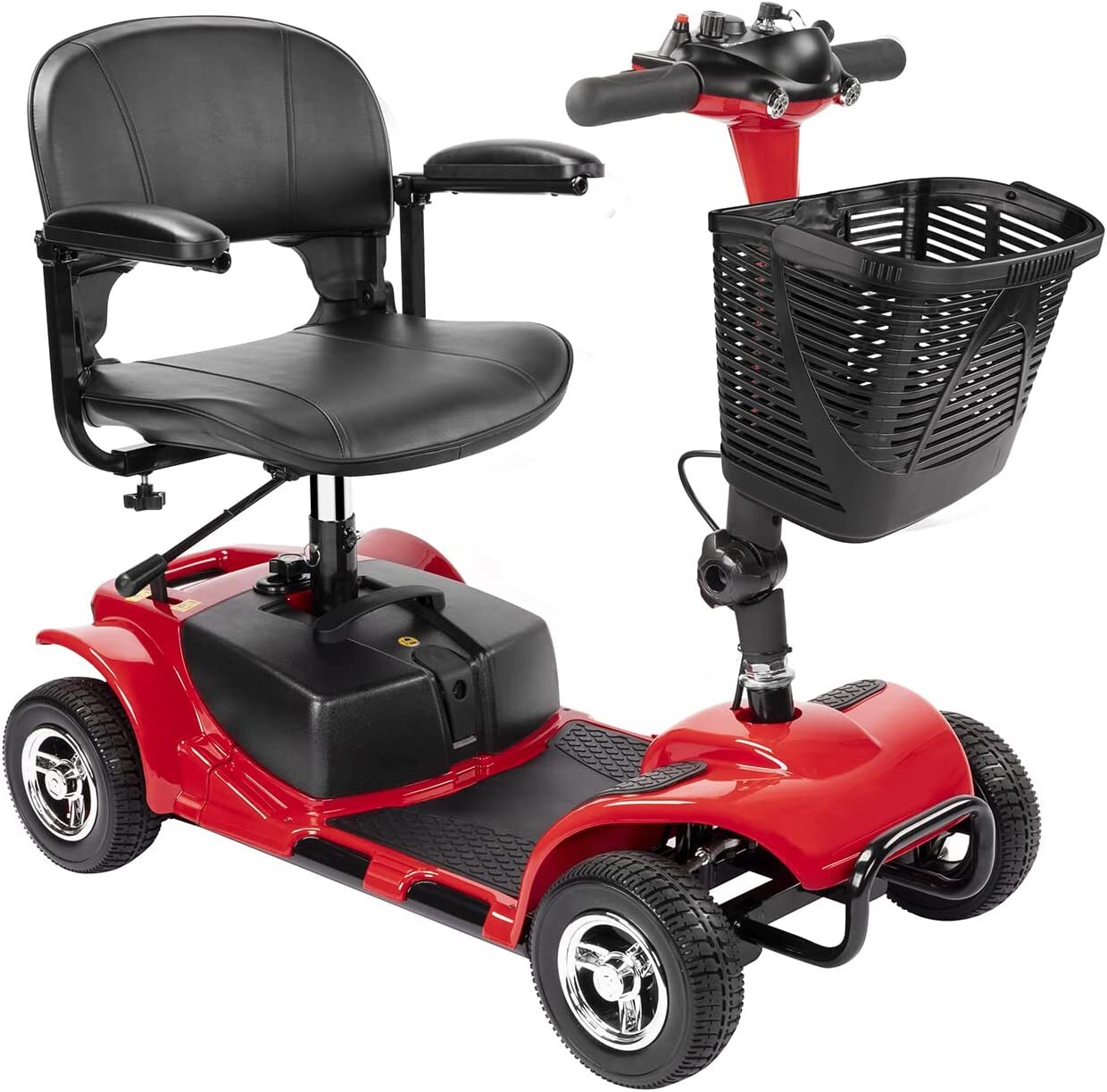 4 Wheels Mobility Scooter Power Wheel Chair Electric Device Compact for Travel