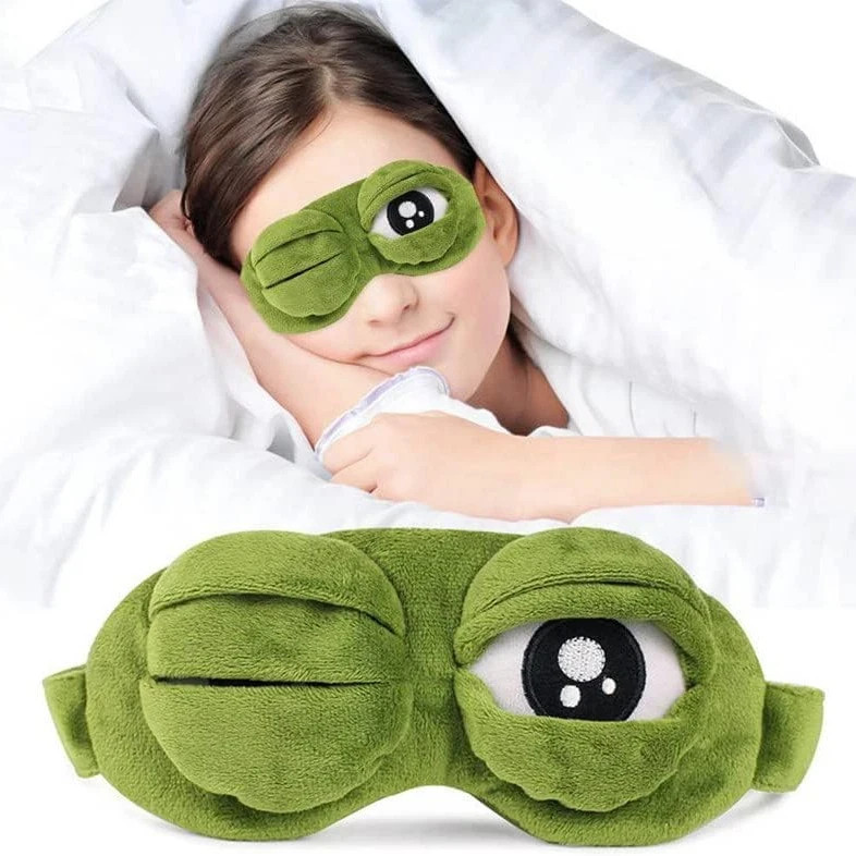 Funny 3D Frog Cute Sleeping Eye Mask Blindfold Travel Sleep Masks Soft Eye Cover