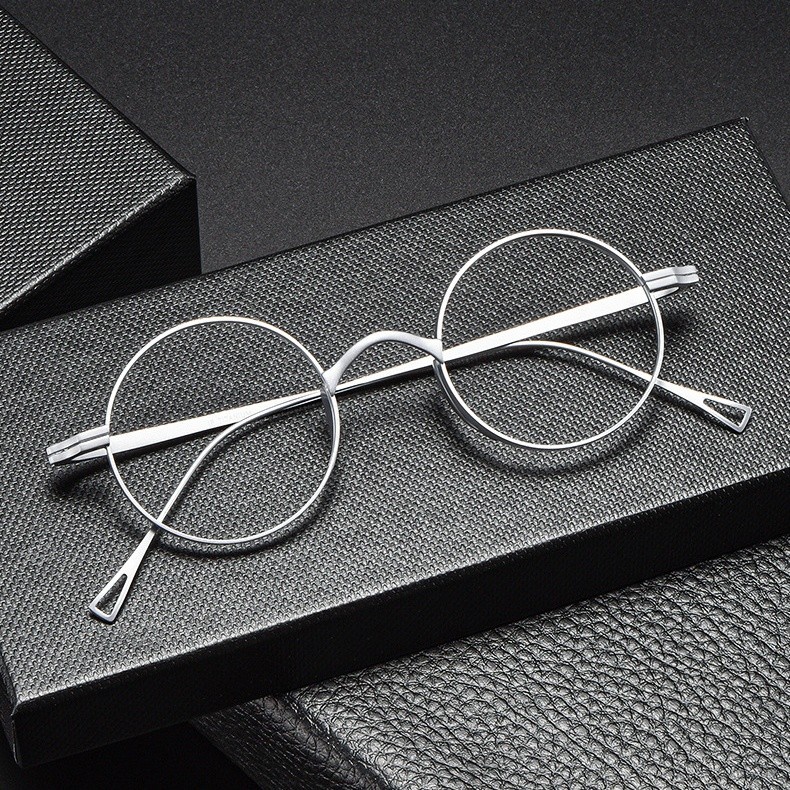 Japanese Titanium Handmade Retro Eyeglass Frames Women Men Round Glasses New