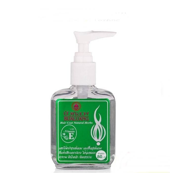 Bualuang Silky Natural Herbs Vitamin E+ Hair Serum Pink Flora/Green Friuty 85ml