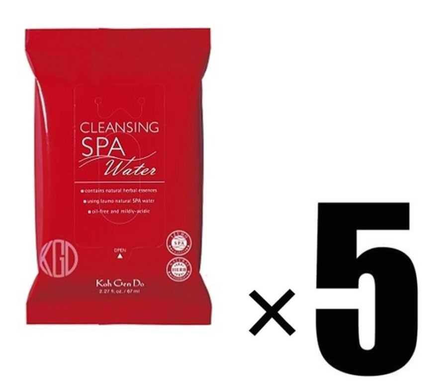 Koh Gen Do Cleansing Spa Water Cloths / 10 sheets 67ml x 5 packs New Japan