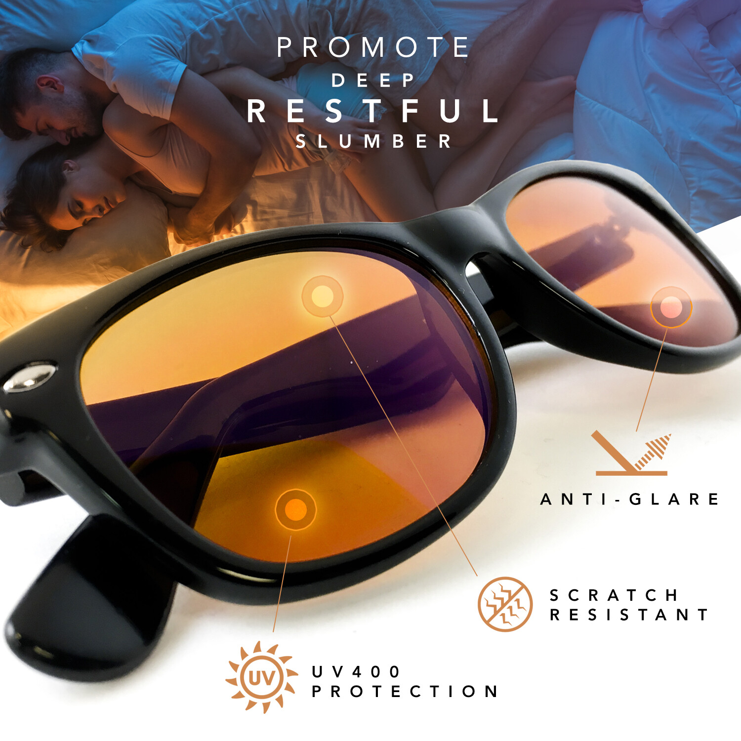 Dream Elements Anti Blue-Light Glasses – UV400 to Improve Sleep